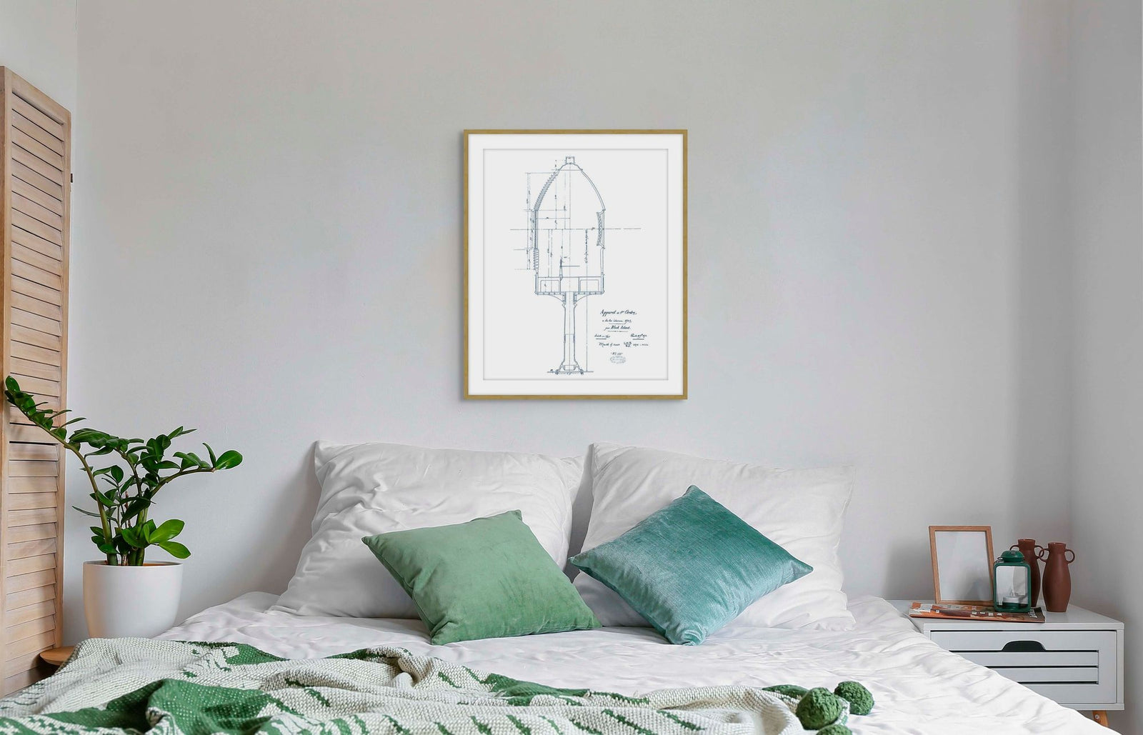 Blueprint of Light Tower 1 in a room
