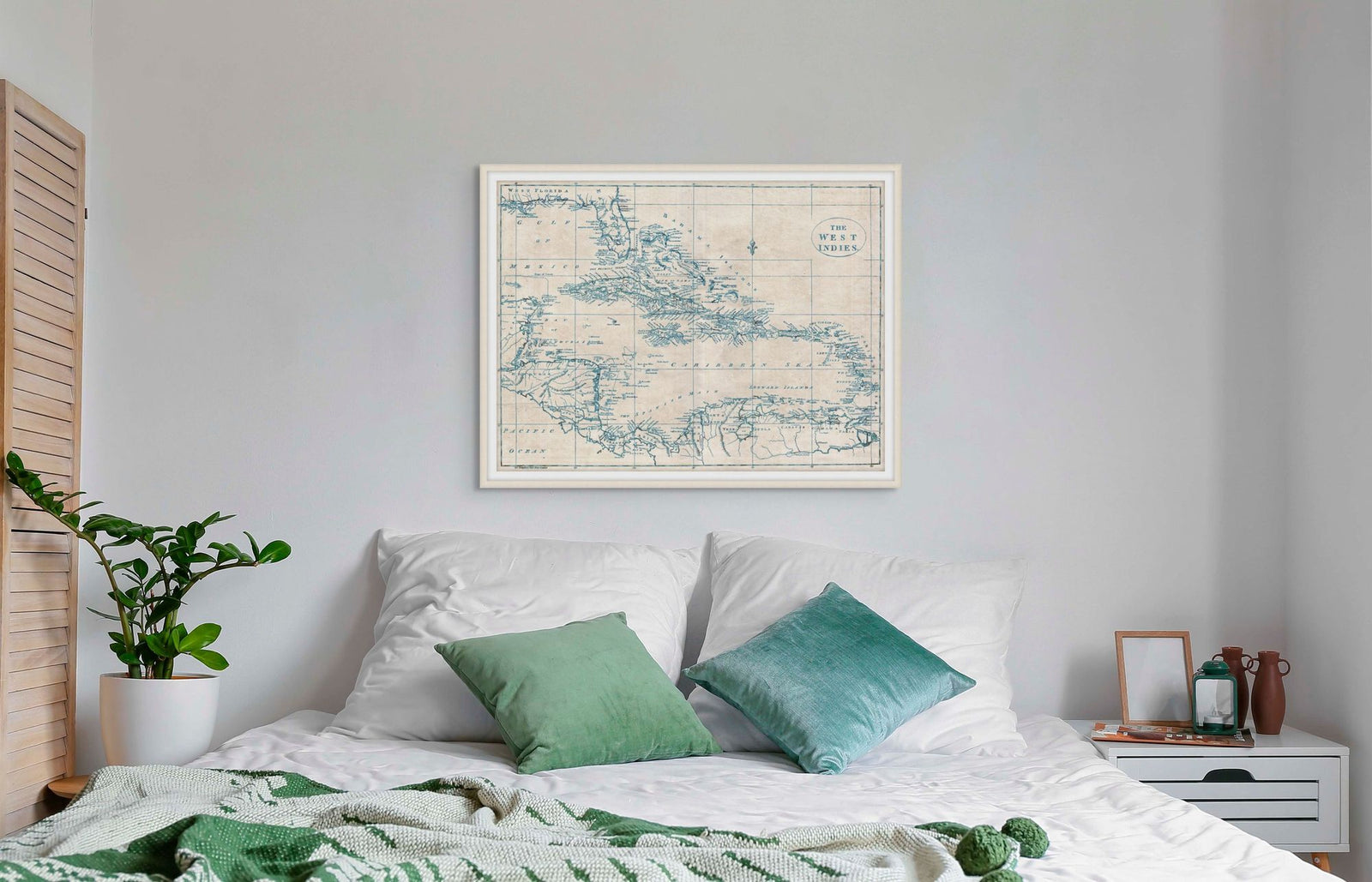 Map of West Indies 1 in a room