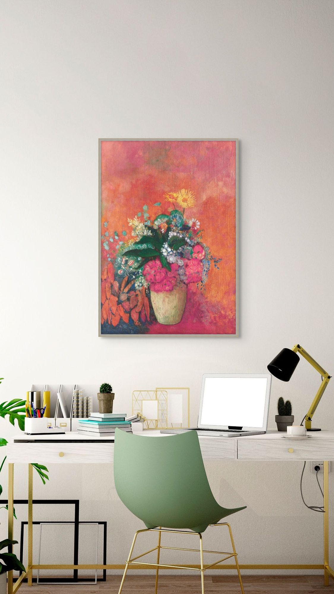 Textured Bouquet 1 in a room