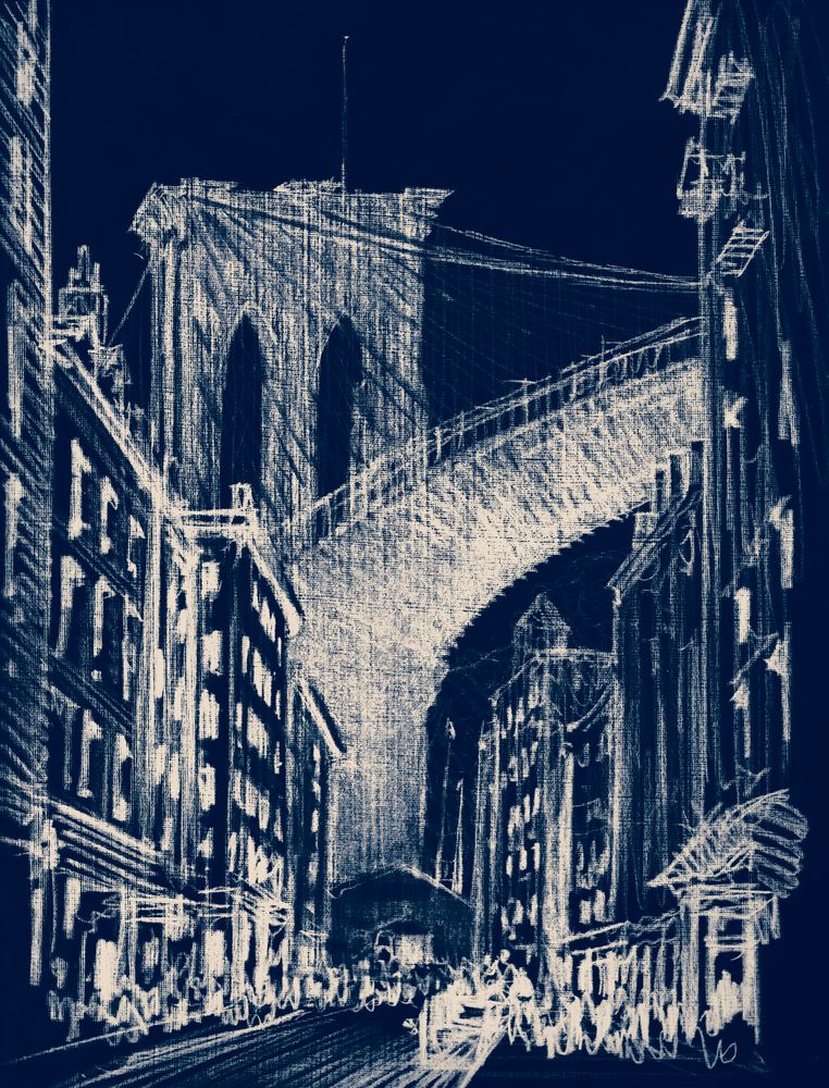 Under Brooklyn Bridge Blue 1 artwork