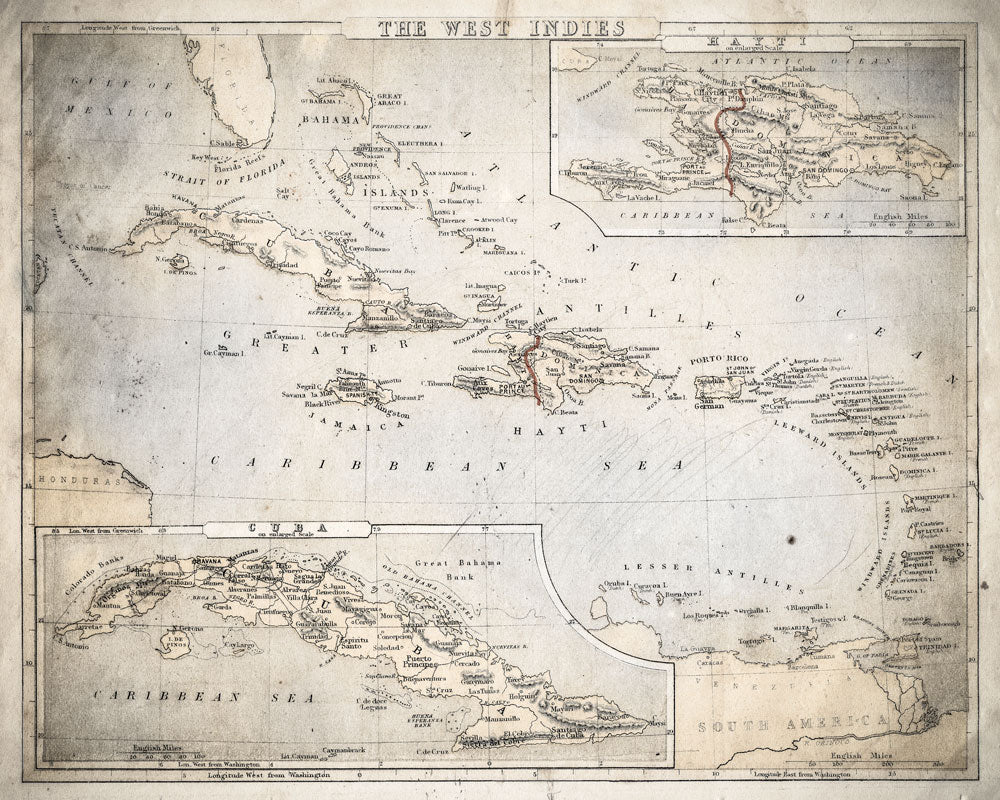 West Indies Map 1 artwork