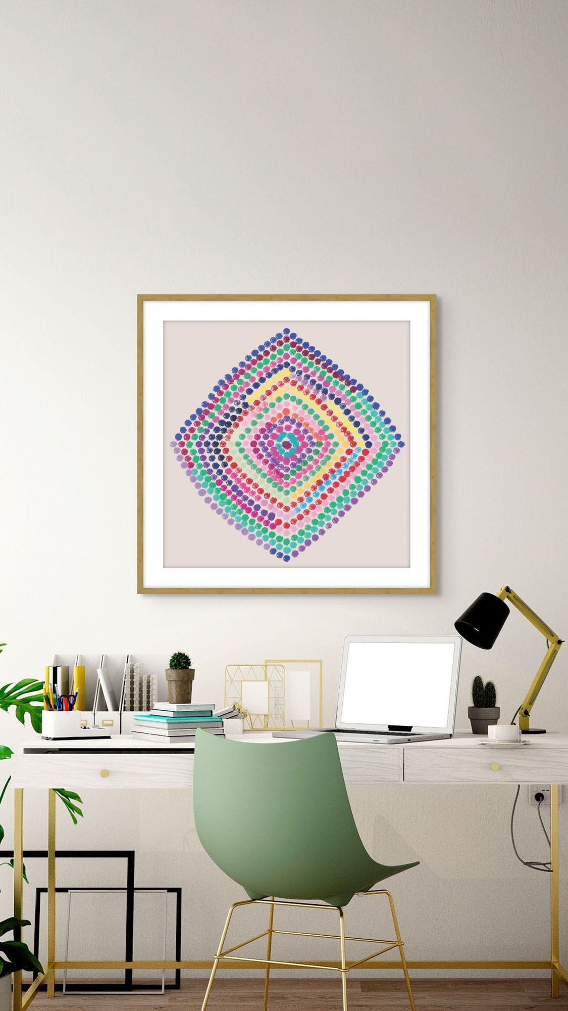 Multicolor Dot 1 in a room