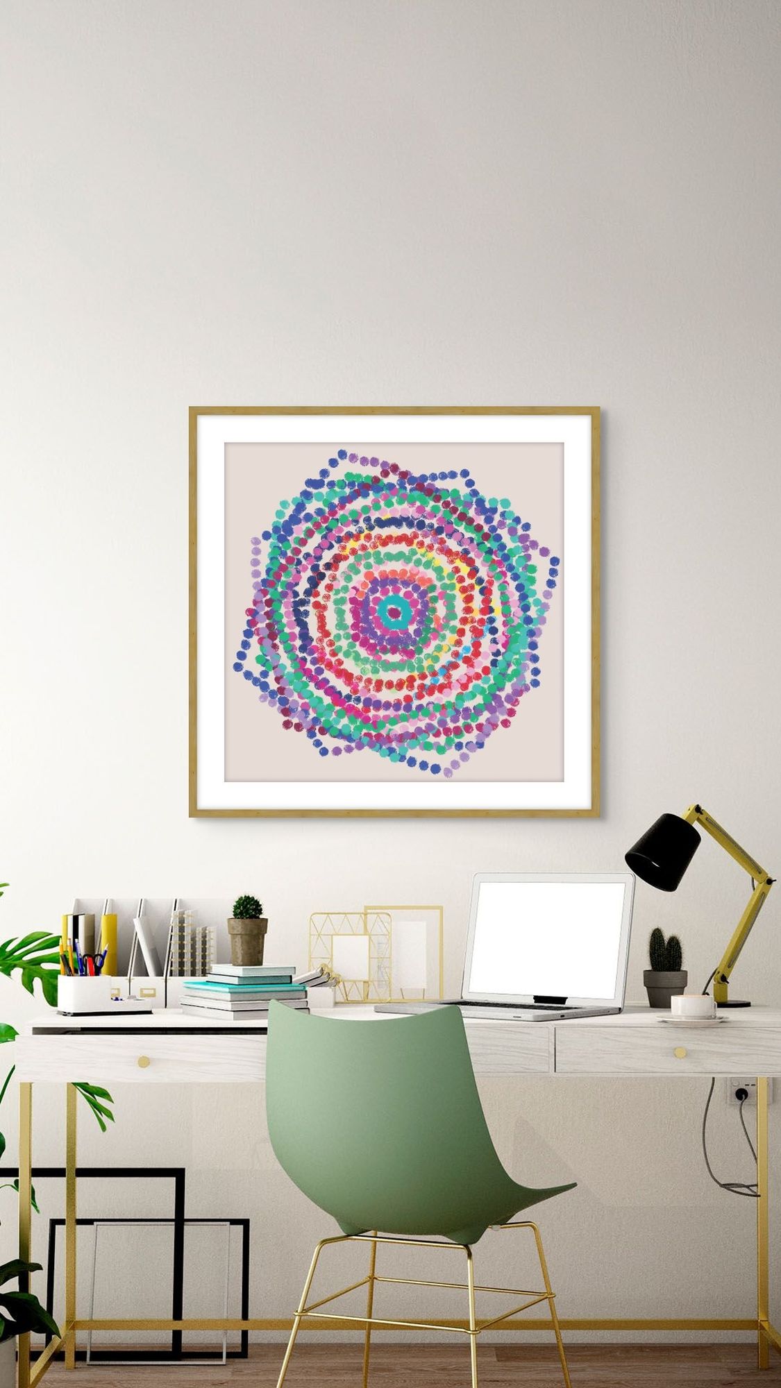 Multicolor Dot 2 in a room