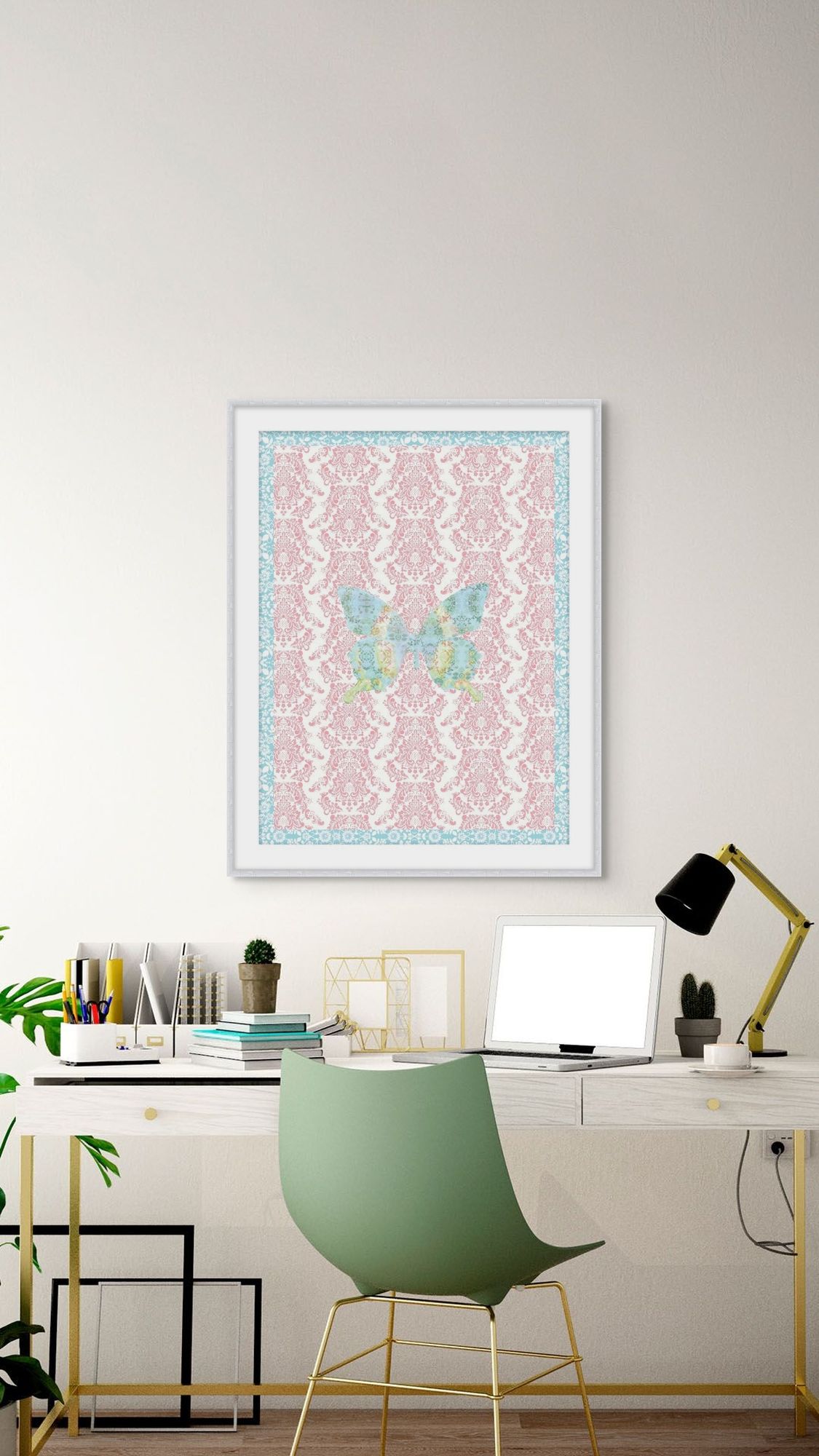 Paper Butterfly 2 in a room