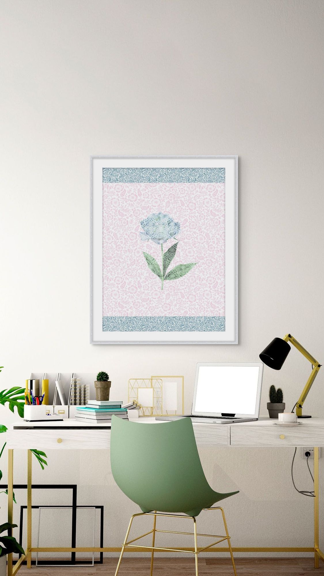 Paper Peony 2 in a room