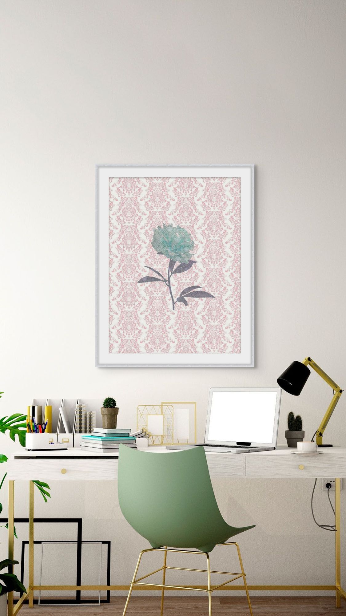 Paper Peony 4 in a room