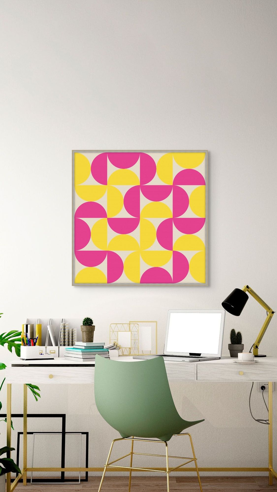 Vibrant Semicircle 1 in a room