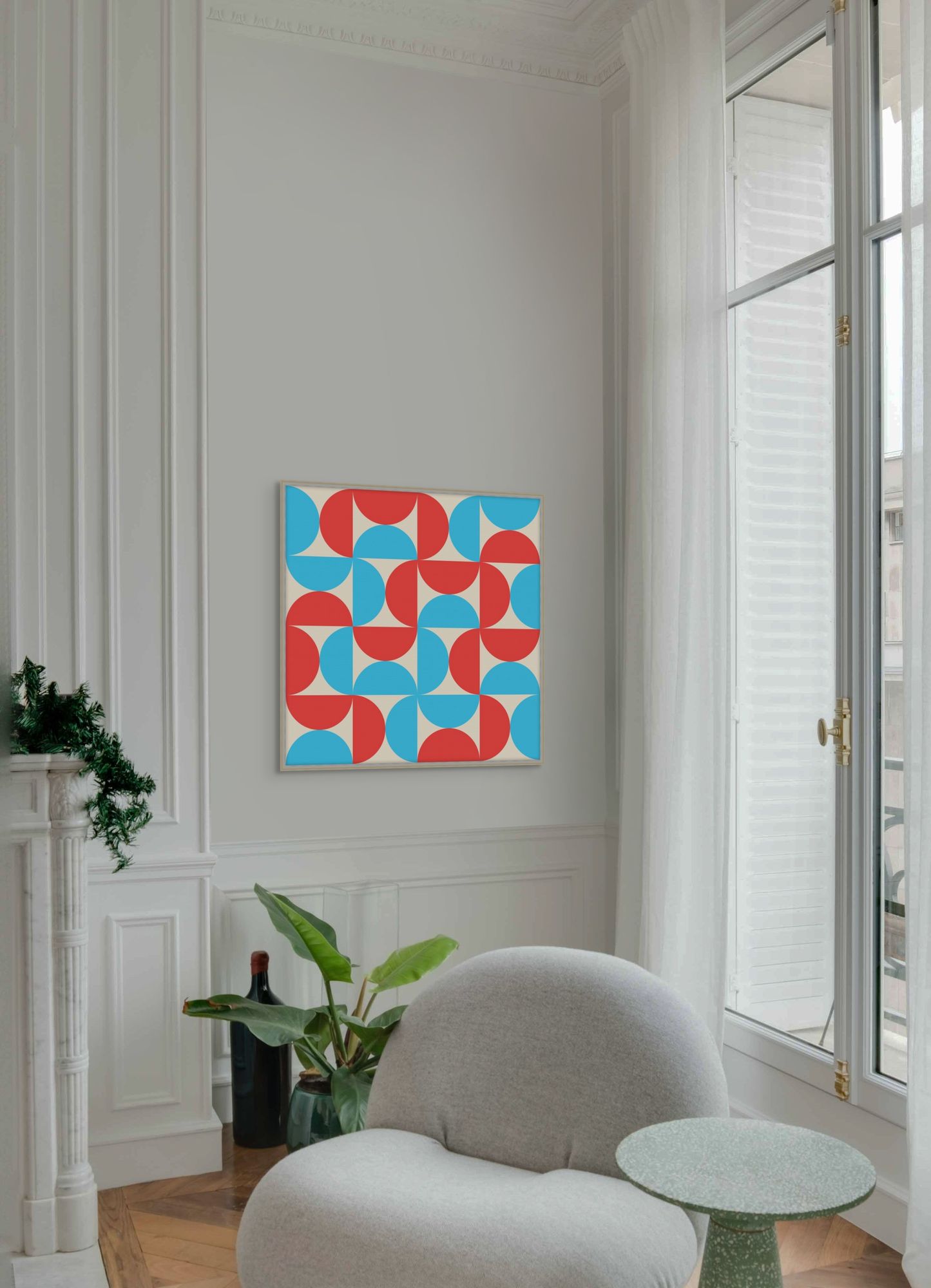 Vibrant Semicircle 3 in a room