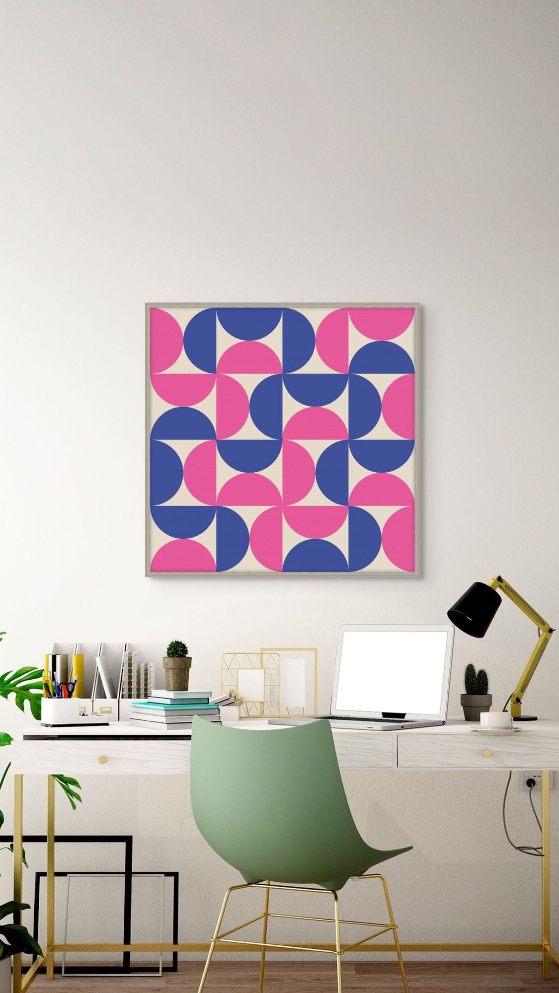 Vibrant Semicircle 5 in a room