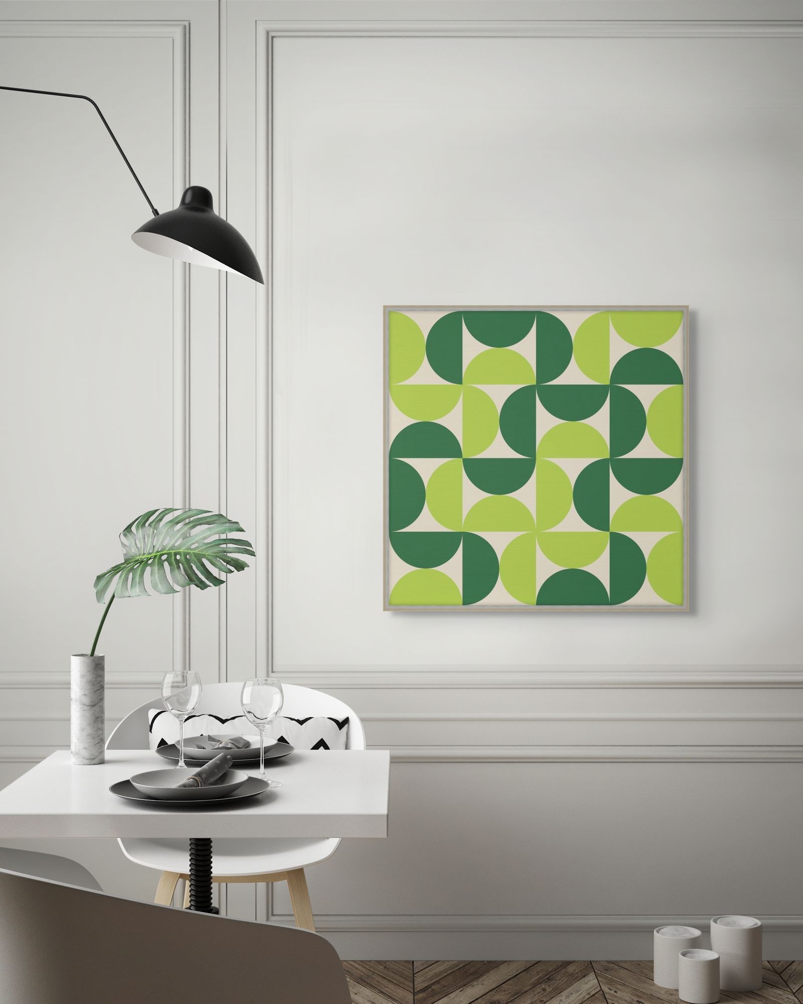 Vibrant Semicircle 9 in a room