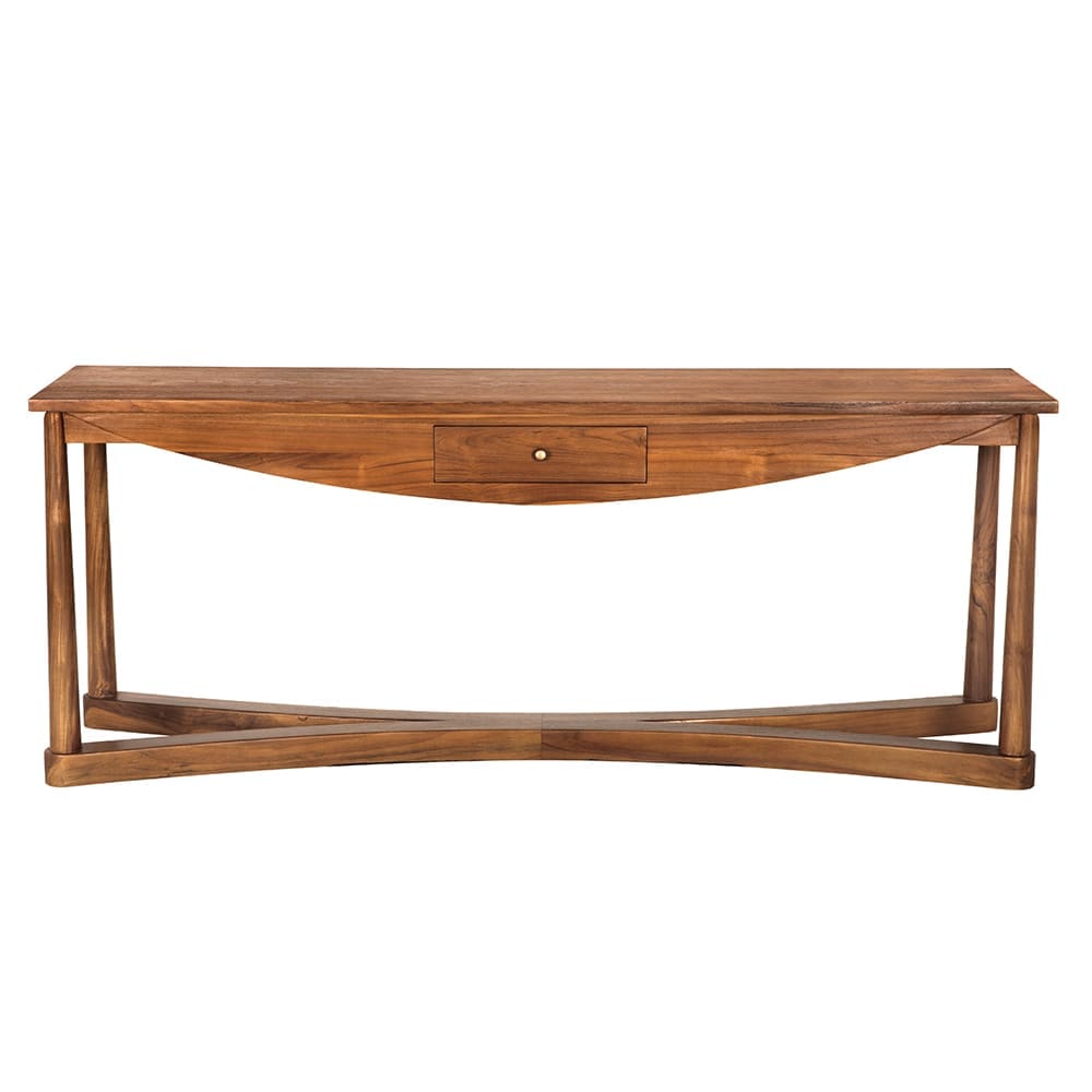 Bow Front Console, Teak