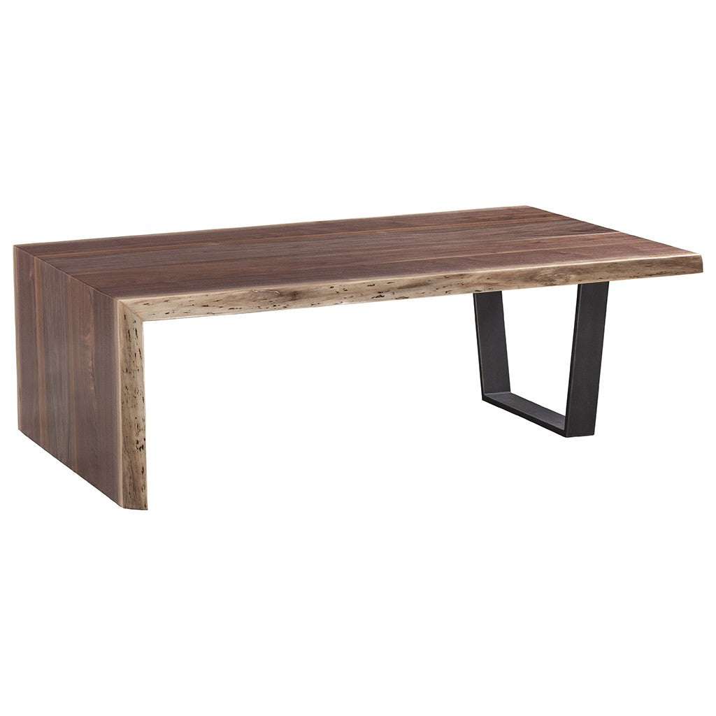 Walnut 54" Waterfall Cocktail Table (T-CW54-WC) - Fairfield Chair