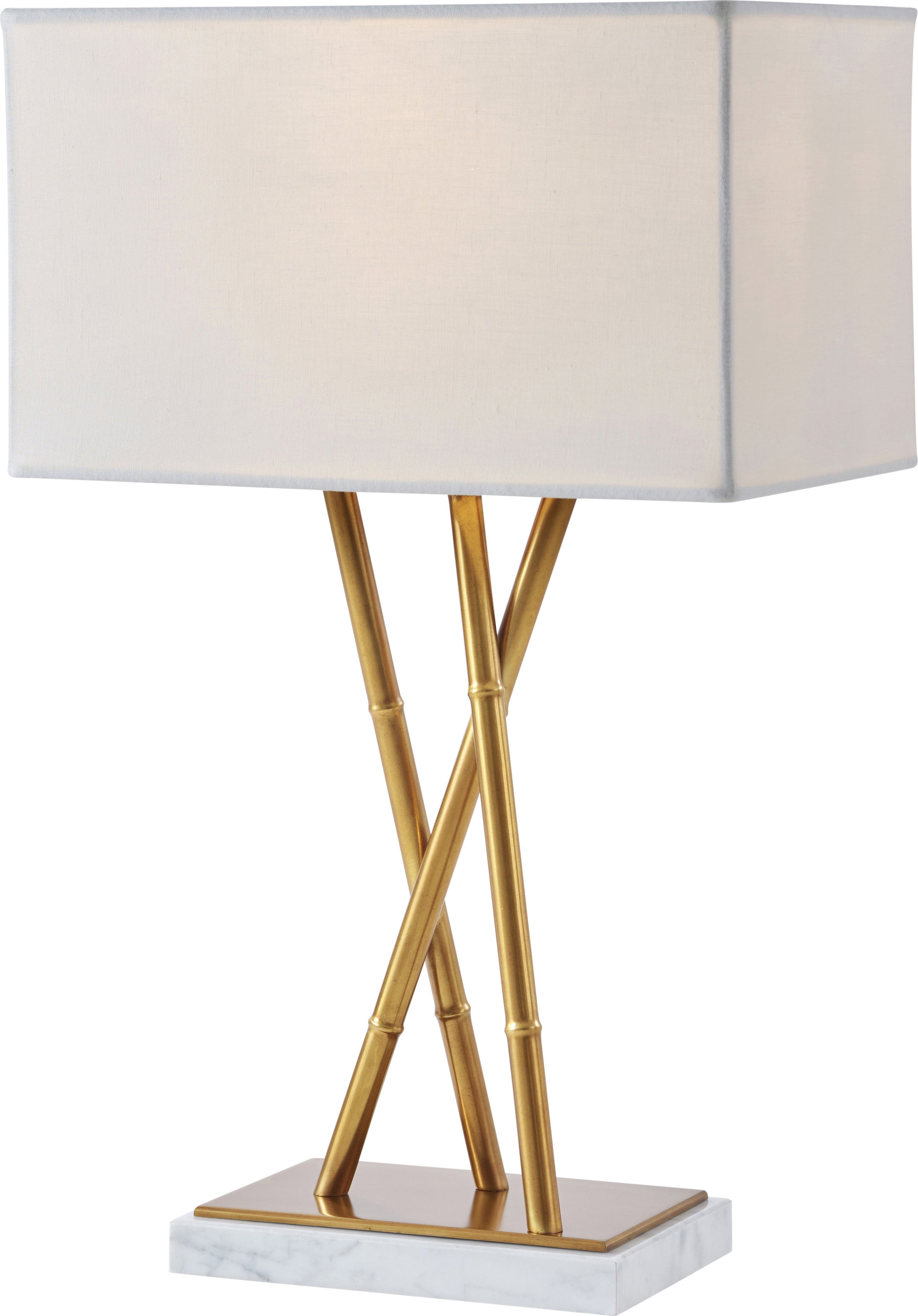 Kesden Trio Table Lamp in Aluminium, Marble - Theodore Alexander