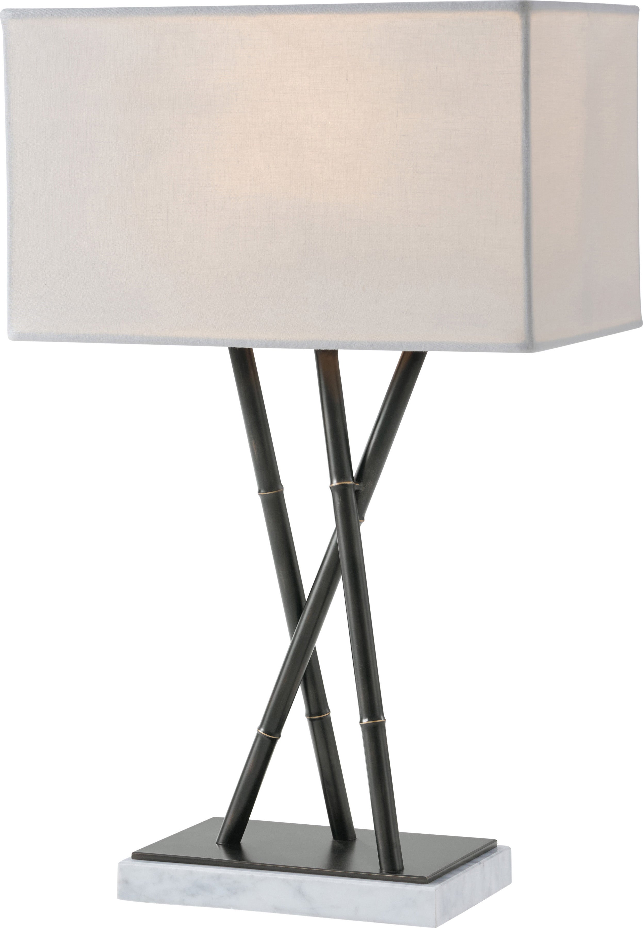 Kesden Trio Table Lamp in Aluminium, Marble - Theodore Alexander