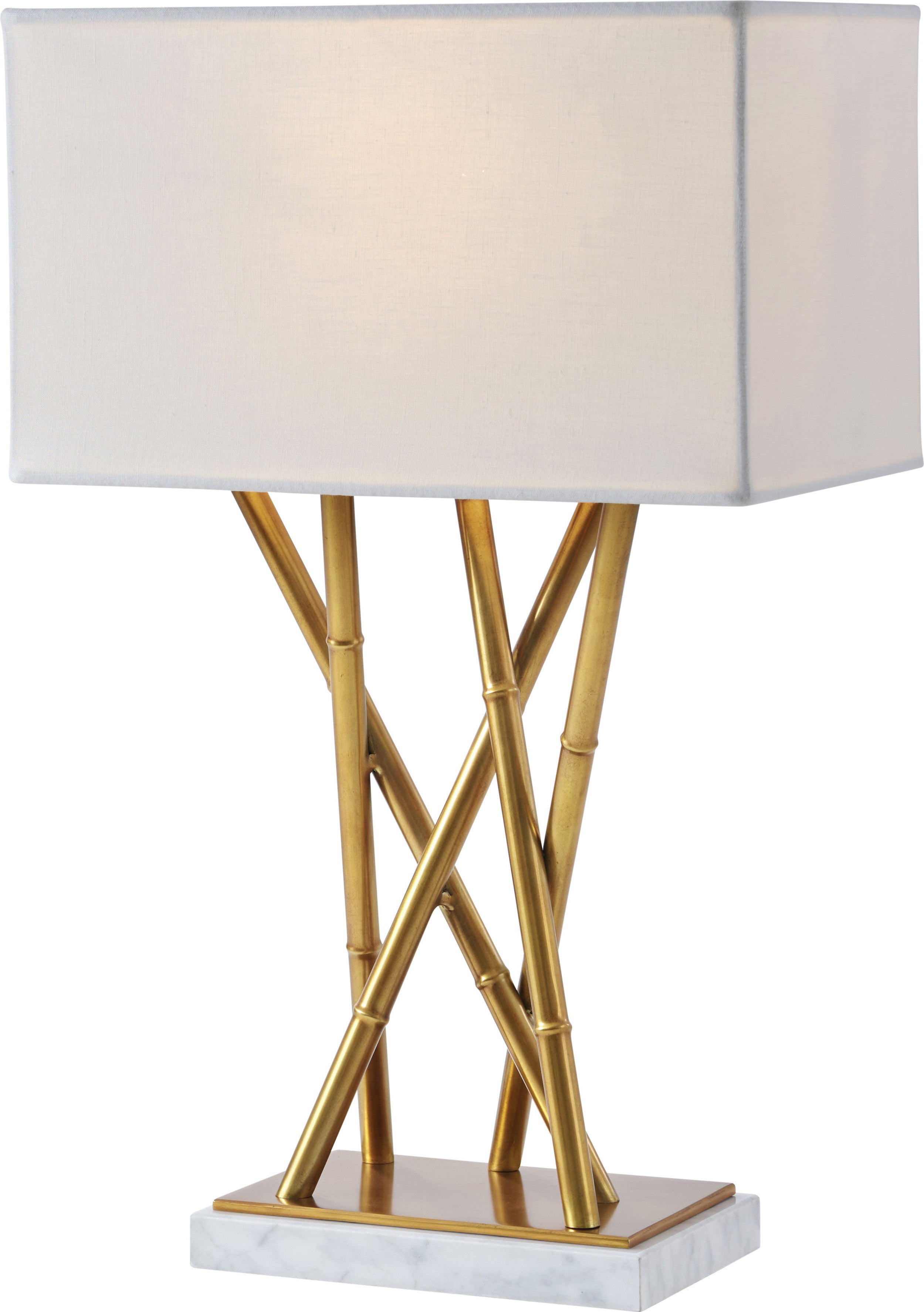 Kesden Cluster Table Lamp in Aluminium, Marble - Theodore Alexander