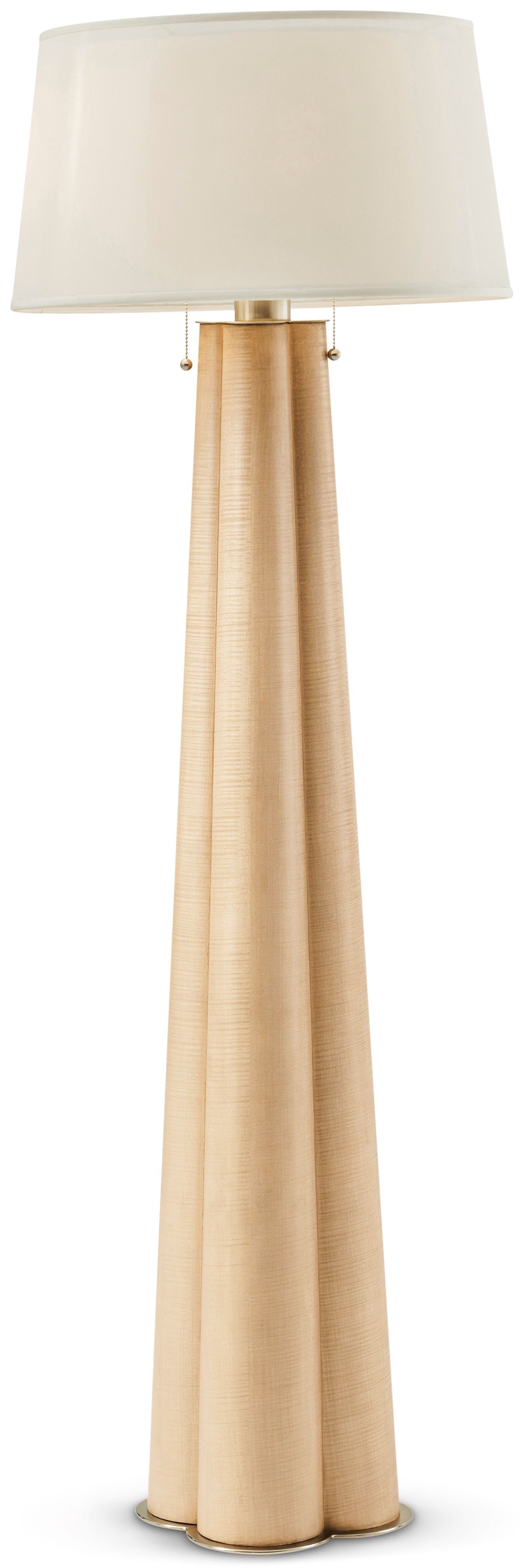Origins Floor Lamp II in VCF1851_Sesame_MCF577.B_Starlight / Wood, Brass, Veneer - Theodore Alexander