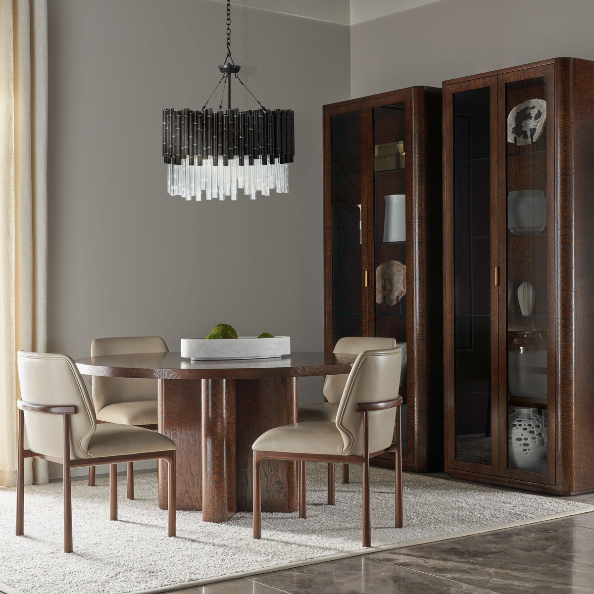 Kesden Media Round – Ceiling Lighting by Theodore Alexander | Sutter & Vale