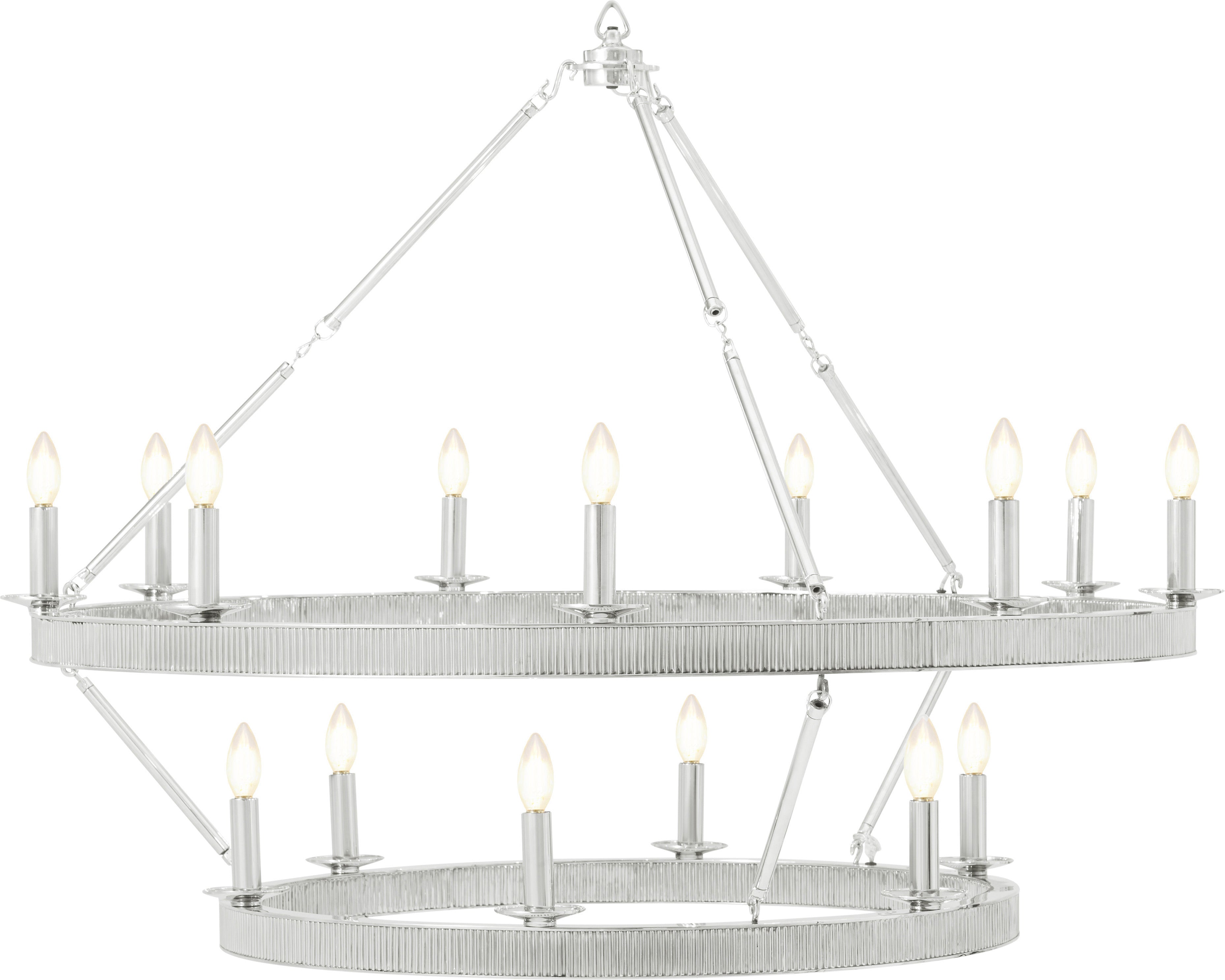 Simon Grande Stack Chandelier in Brass - Theodore Alexander