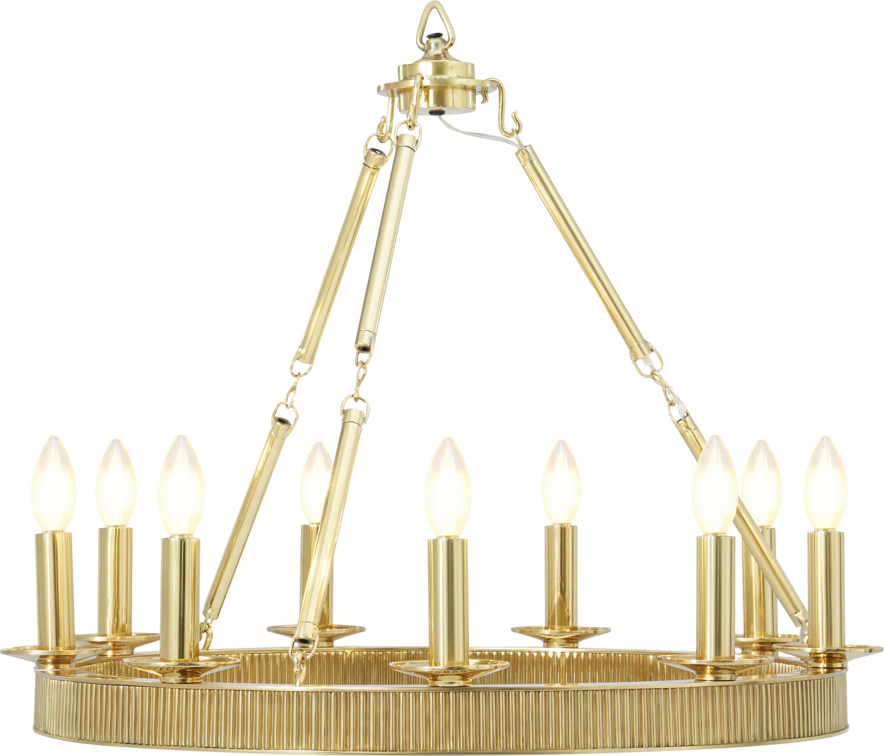 Simon Media Round in Brass - Theodore Alexander