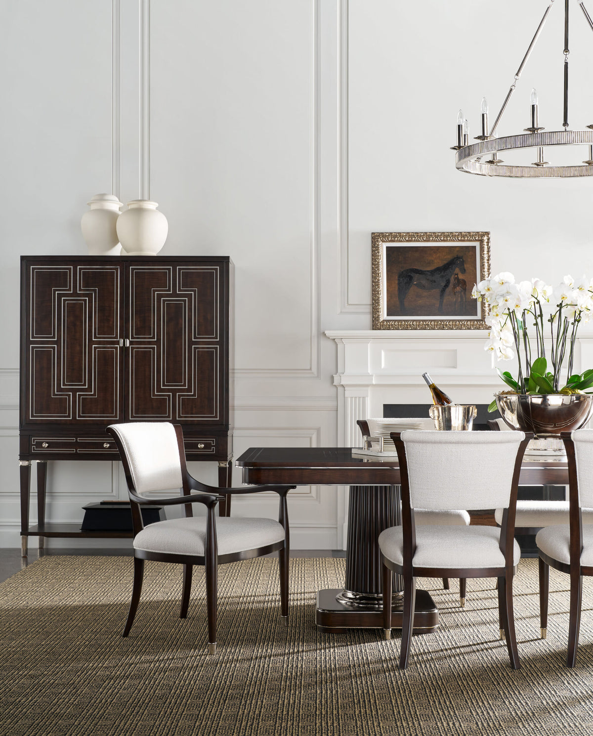 Simon Media Round – Ceiling Lighting by Theodore Alexander | Sutter & Vale
