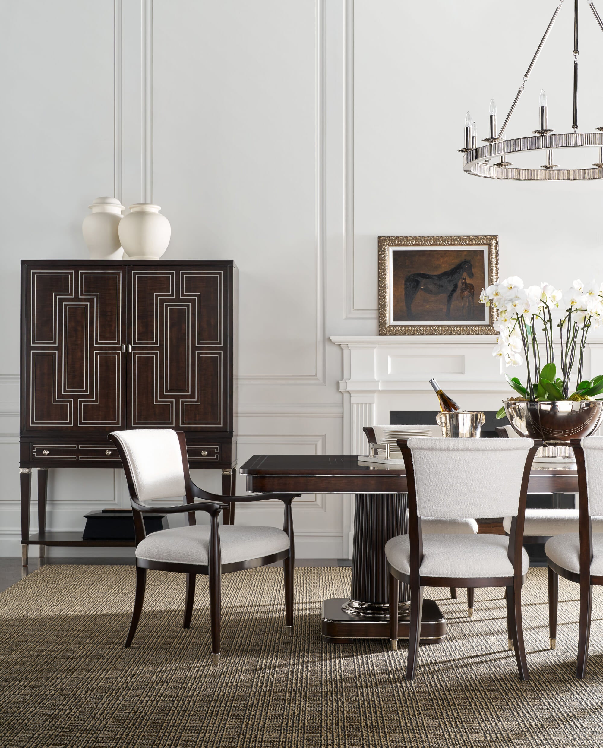 Simon Media Round – Ceiling Lighting by Theodore Alexander | Sutter & Vale