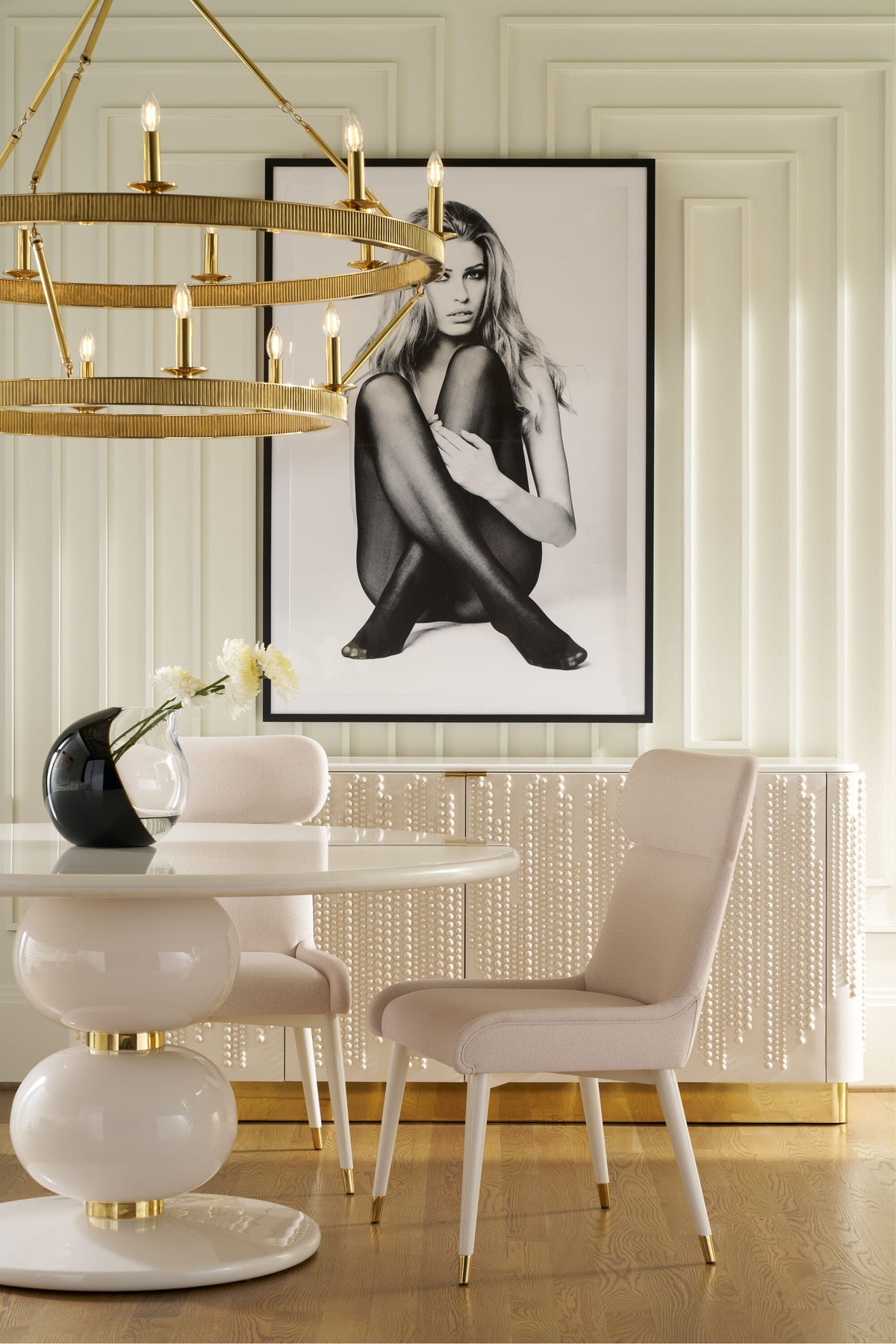 Simon Media Stack Chandelier – Ceiling Lighting by Theodore Alexander | Sutter & Vale