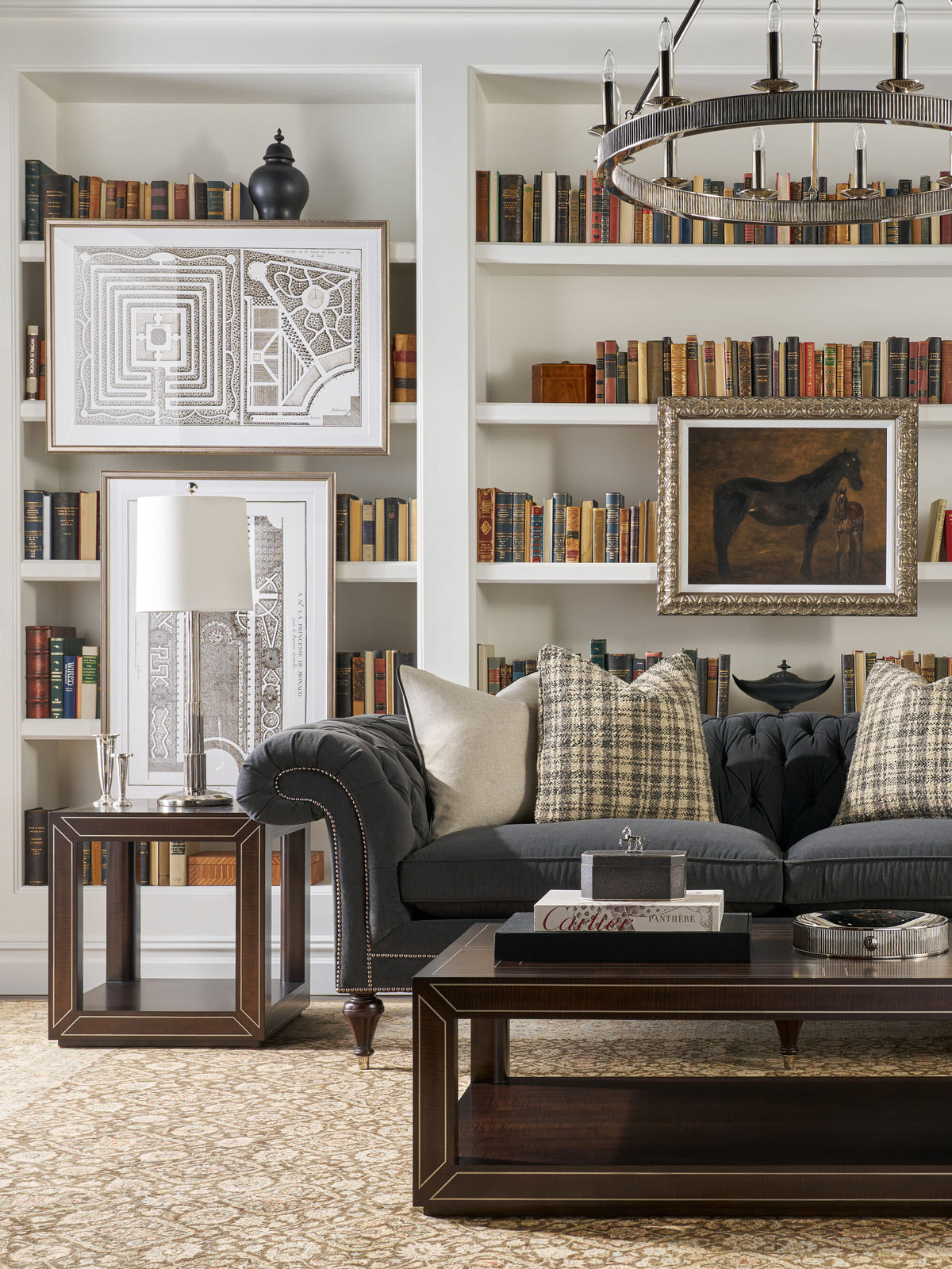 Simon Media Stack Chandelier – Ceiling Lighting by Theodore Alexander | Sutter & Vale
