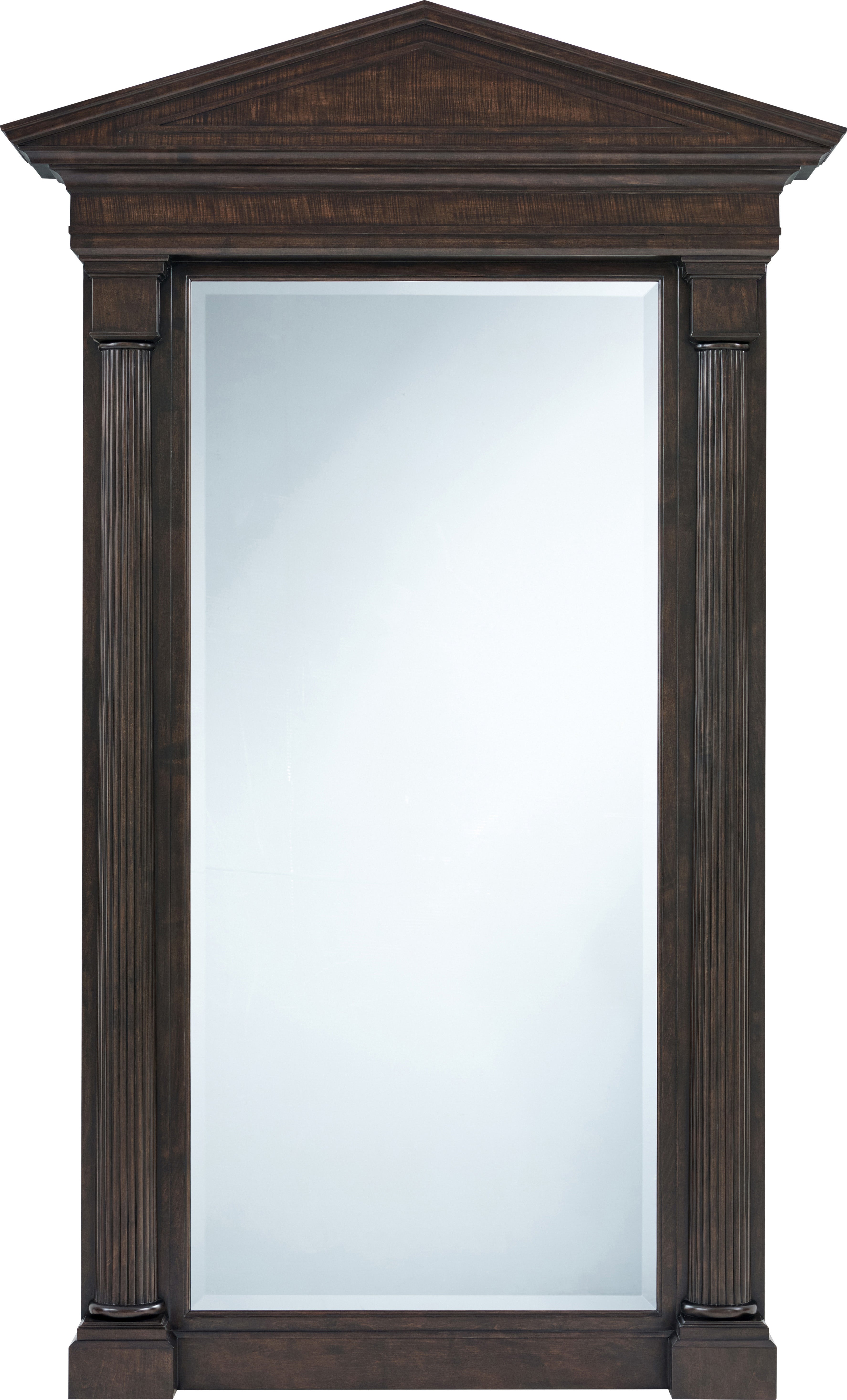 Spencer London Floor Mirror in Maple Wood, Sycamore Veneer, Mirror - Theodore Alexander