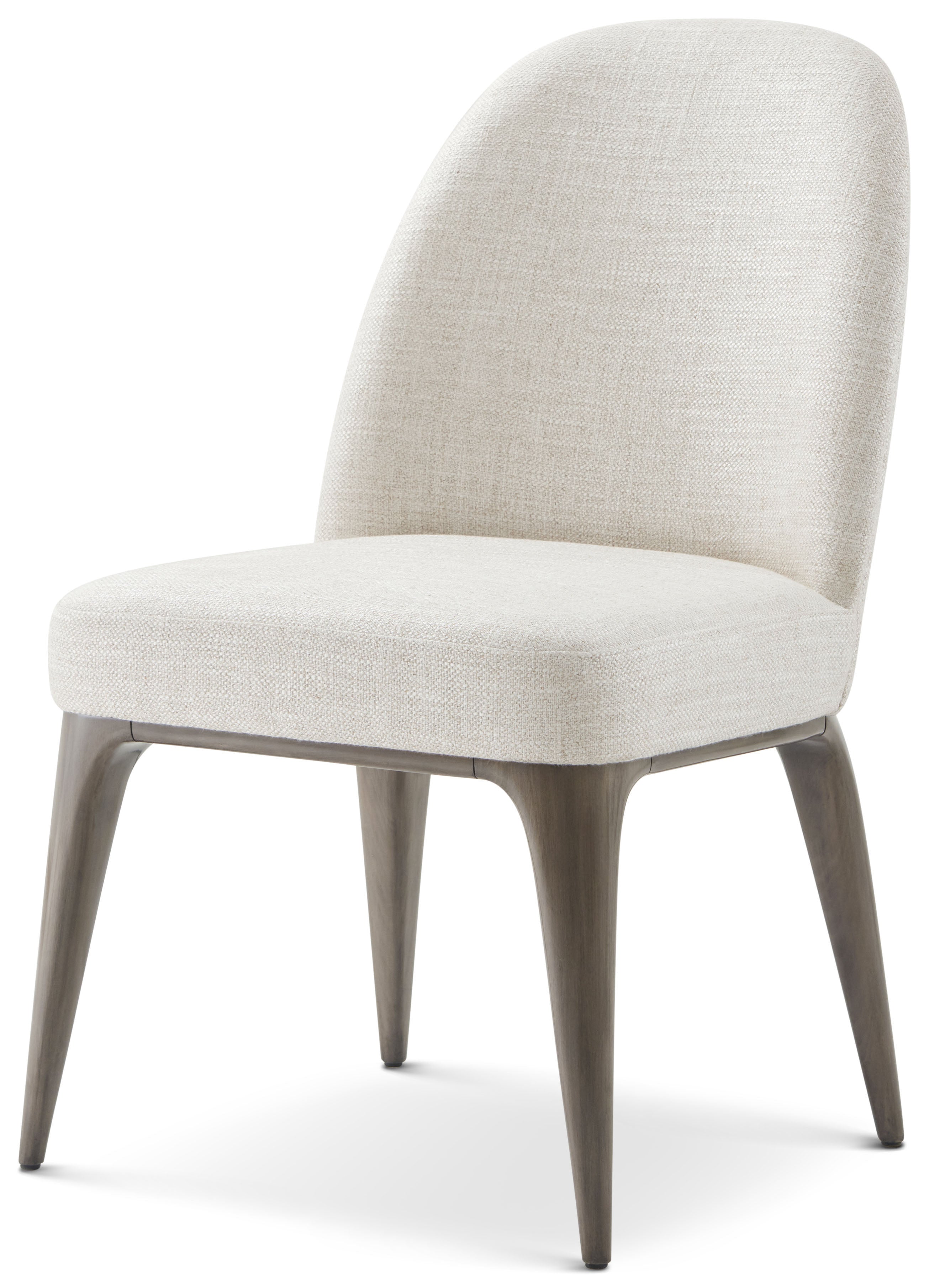 Hudson Dining Side Chair in VCF1868_Pebble_Grey / Wood - Theodore Alexander