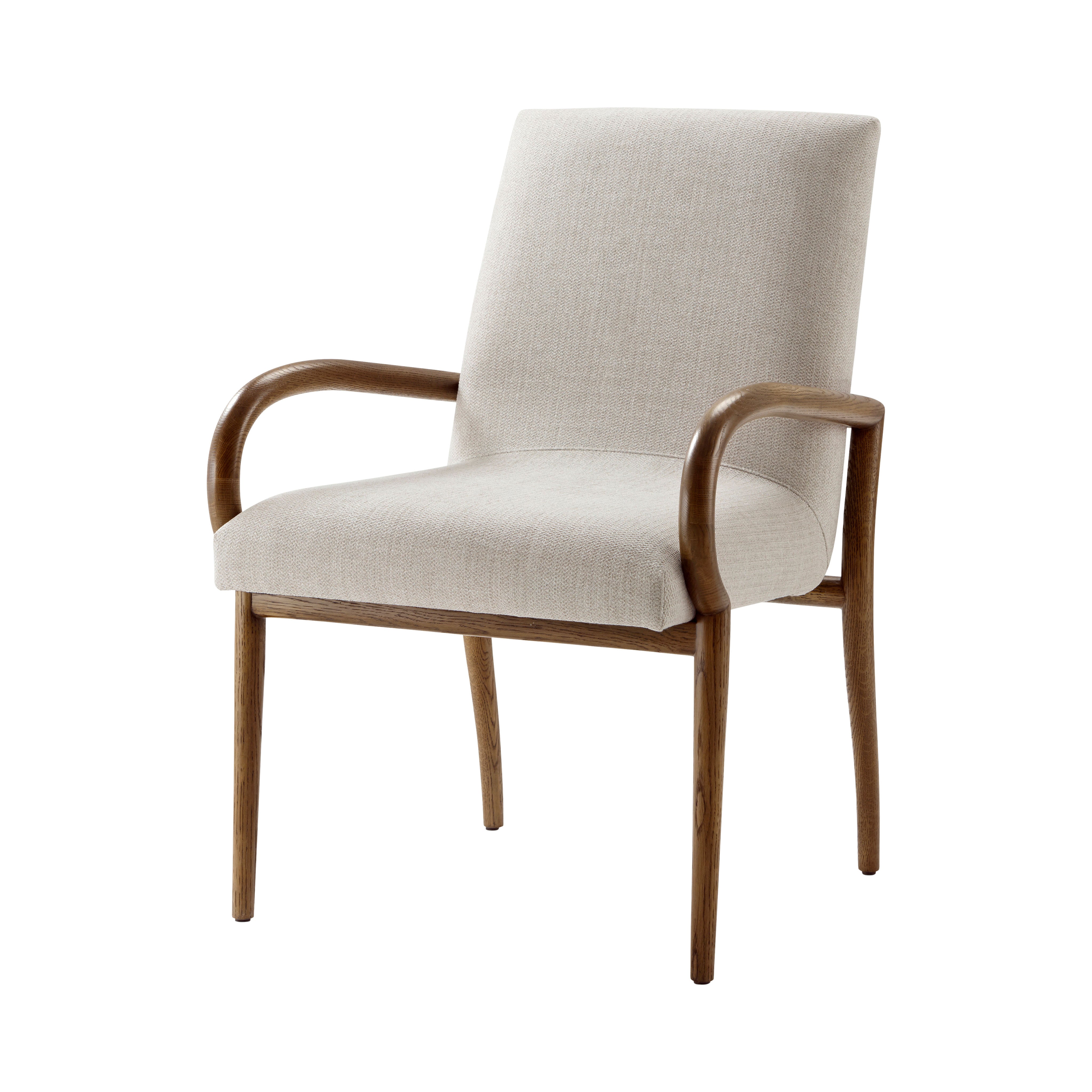 Catalina Dining Arm Chair II in PCF1177.1J2G_Earth / Wood - Theodore Alexander
