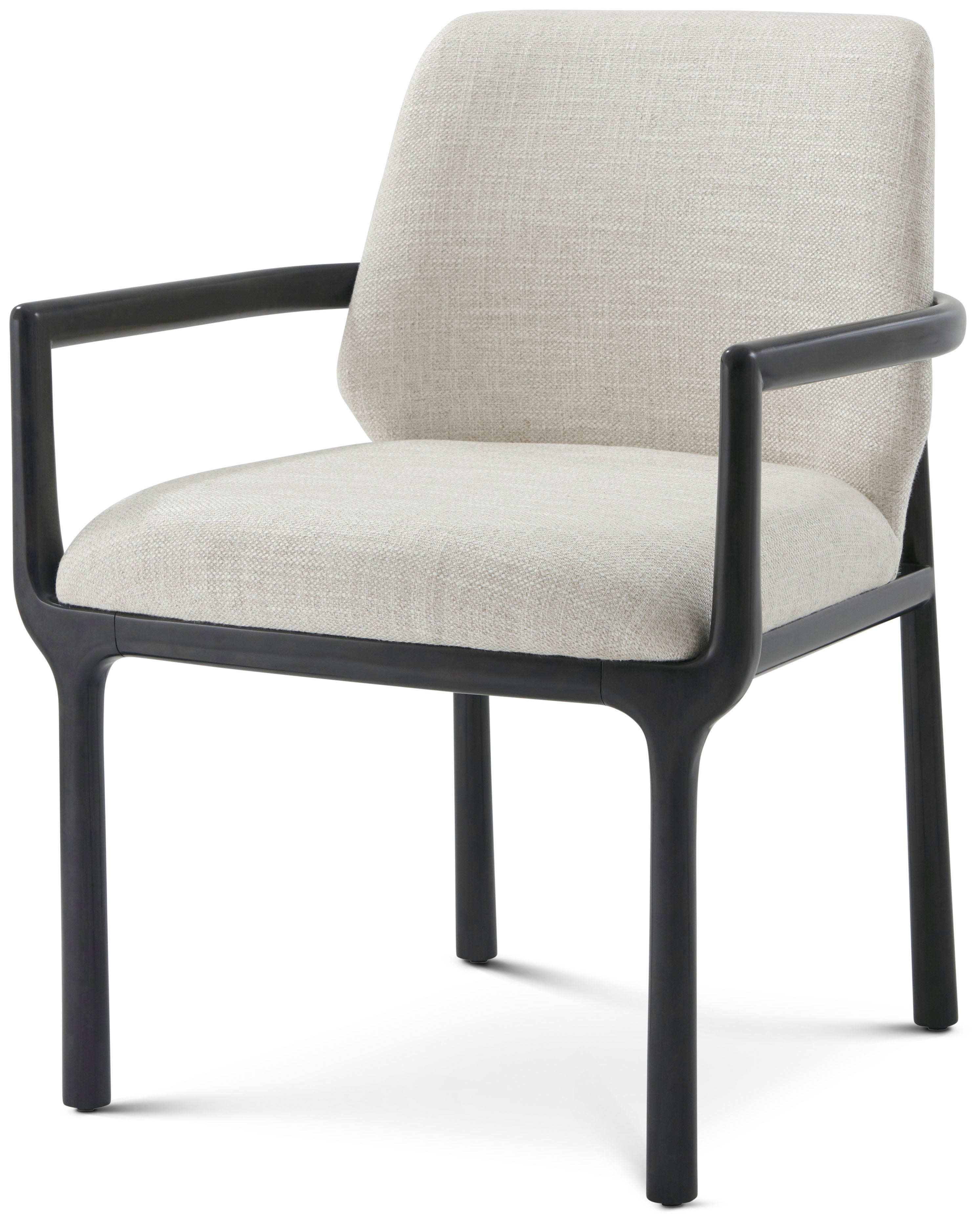 Kesden Dining Armchair in UP0606_Halo / Wood - Theodore Alexander