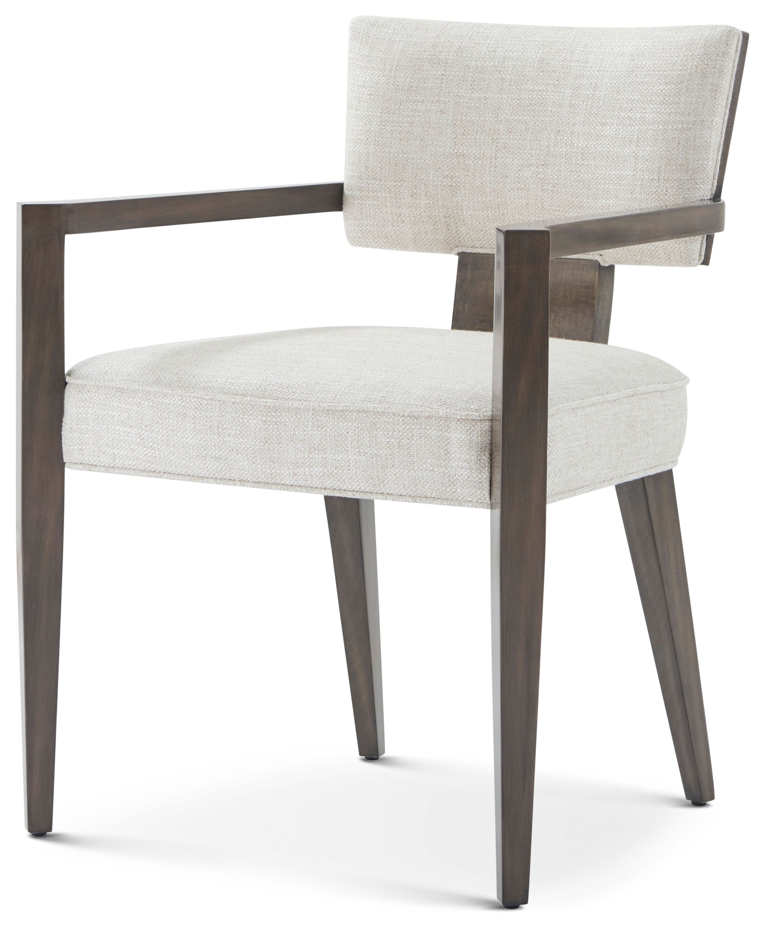 Hudson Dining Armchair in VCF1868_Pebble_Grey / Wood - Theodore Alexander