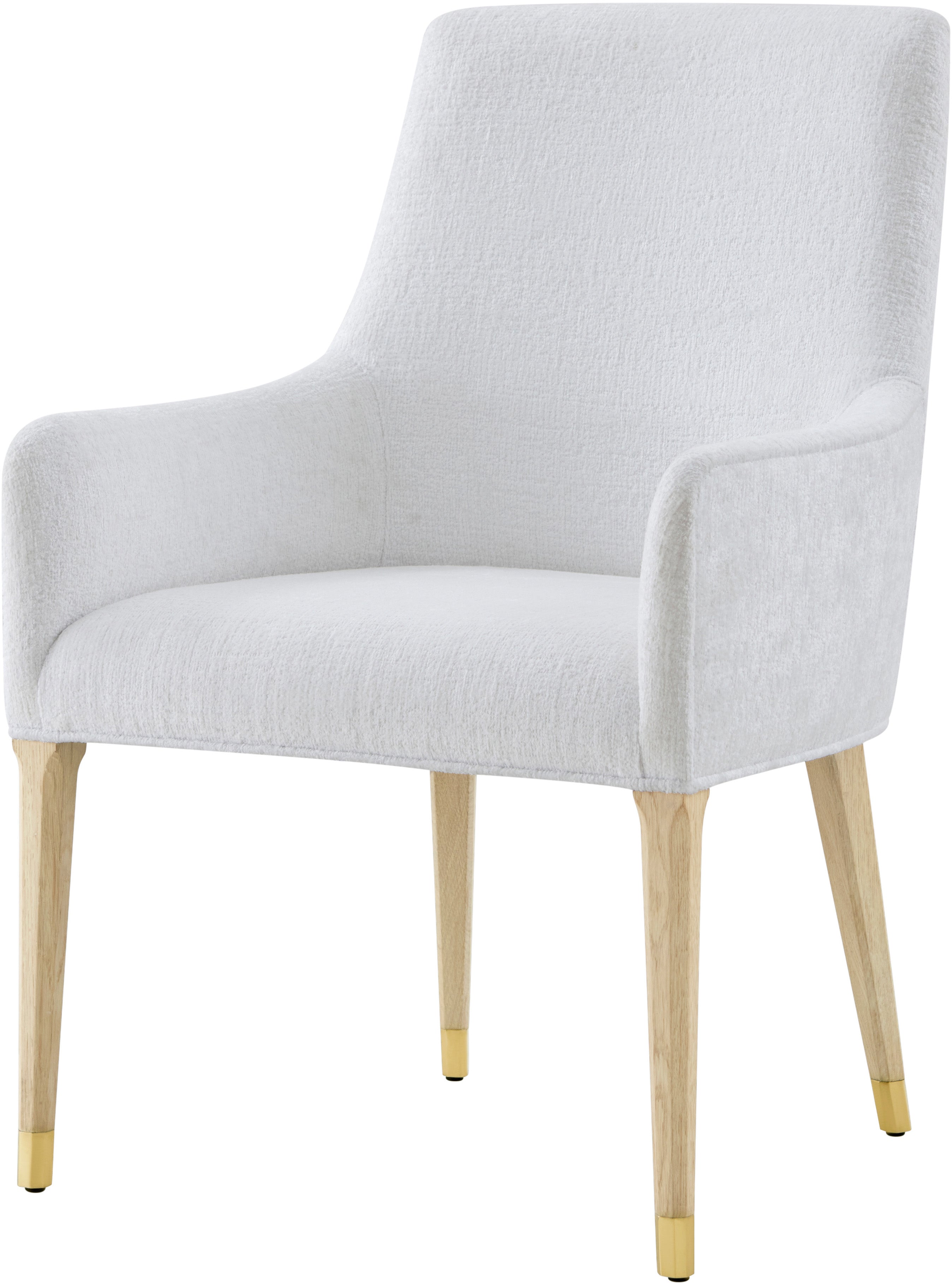 Judith Leiber Dining Arm Chair II in Oak Wood, Brass, Mother of Pearl - Theodore Alexander