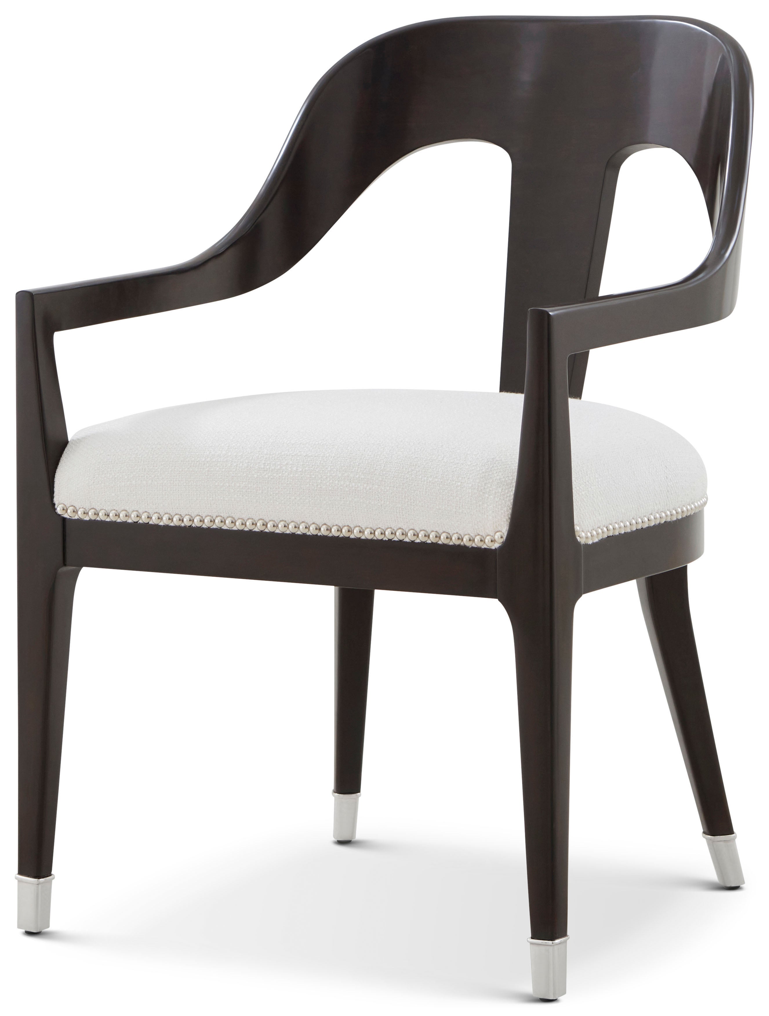 Spencer London Armchair in Maple Wood, Brass - Theodore Alexander