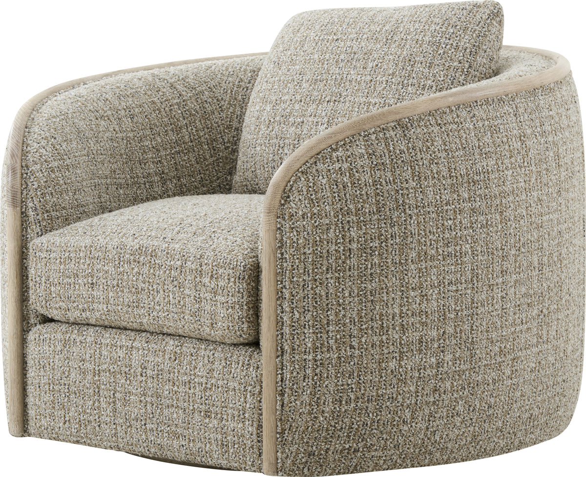 Toulon Latte Swivel Chair | Theodore Alexander | Sutter & Vale