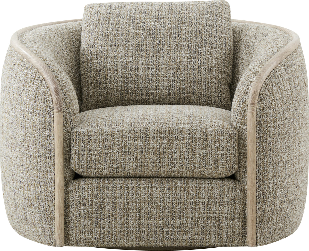 Toulon Latte Swivel Chair | Theodore Alexander | Sutter & Vale