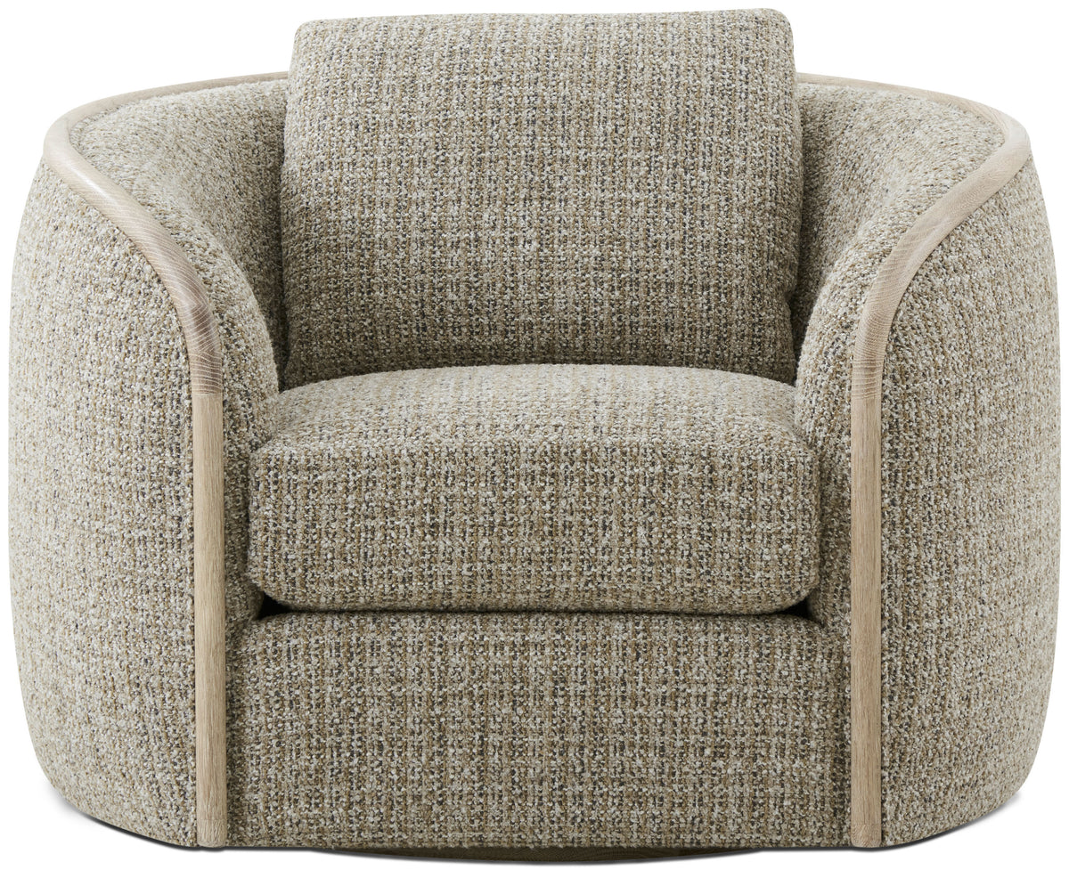 Toulon Latte Swivel Chair | Theodore Alexander | Sutter & Vale
