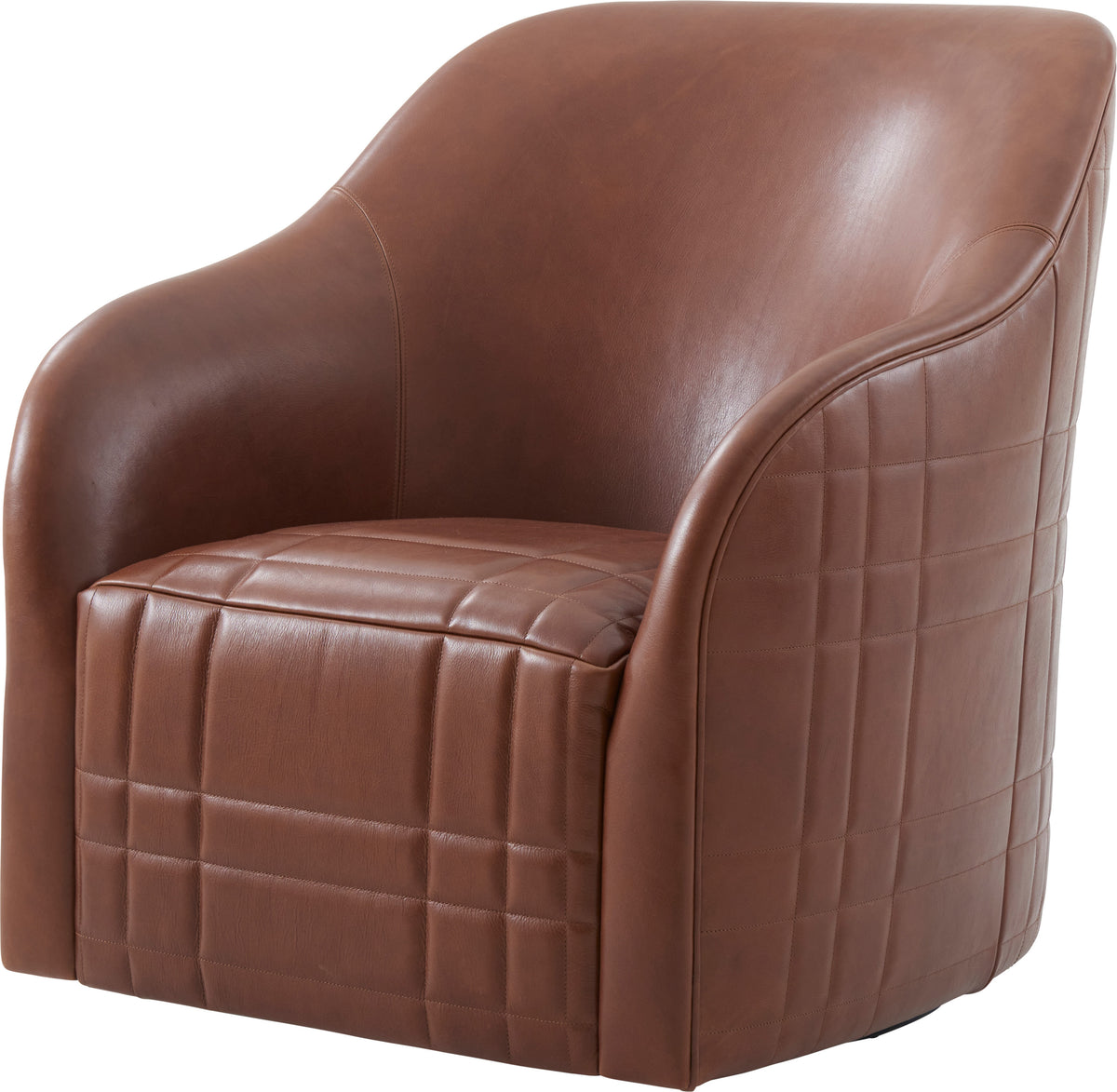 Tartan Perfect Brown Swivel Chair – Accent Chairs by Theodore Alexander | Sutter & Vale