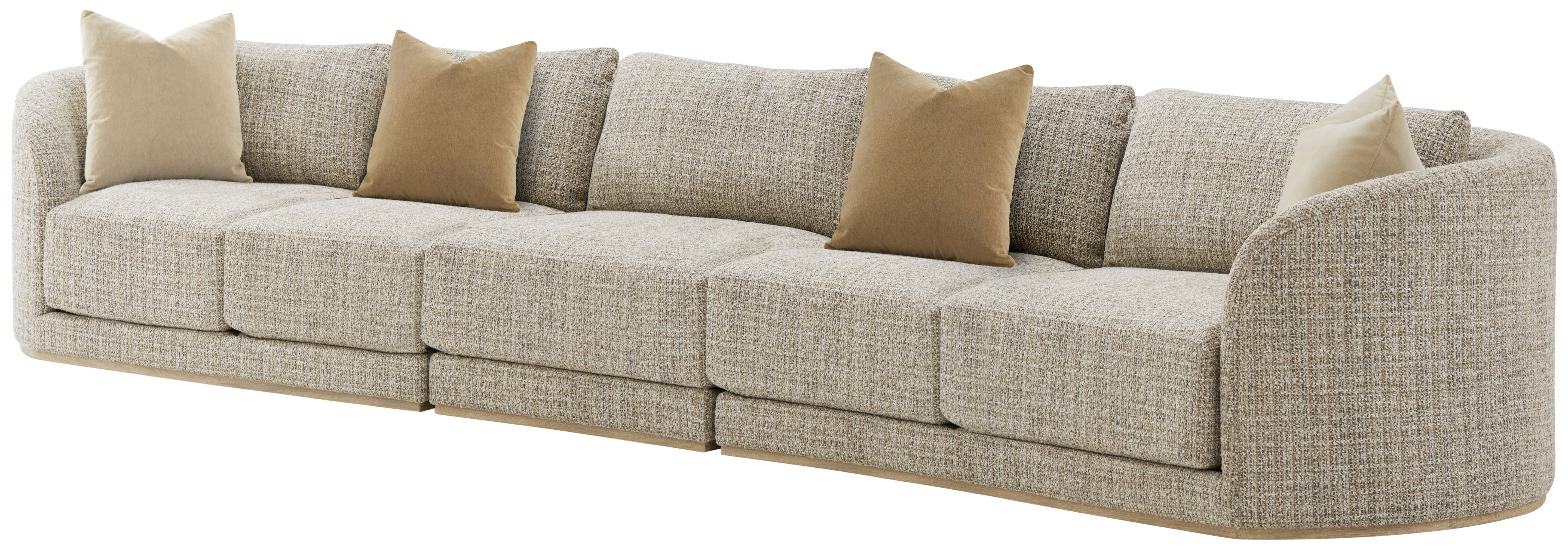 Menton Latte Armless Chair in Solid Wood - Theodore Alexander