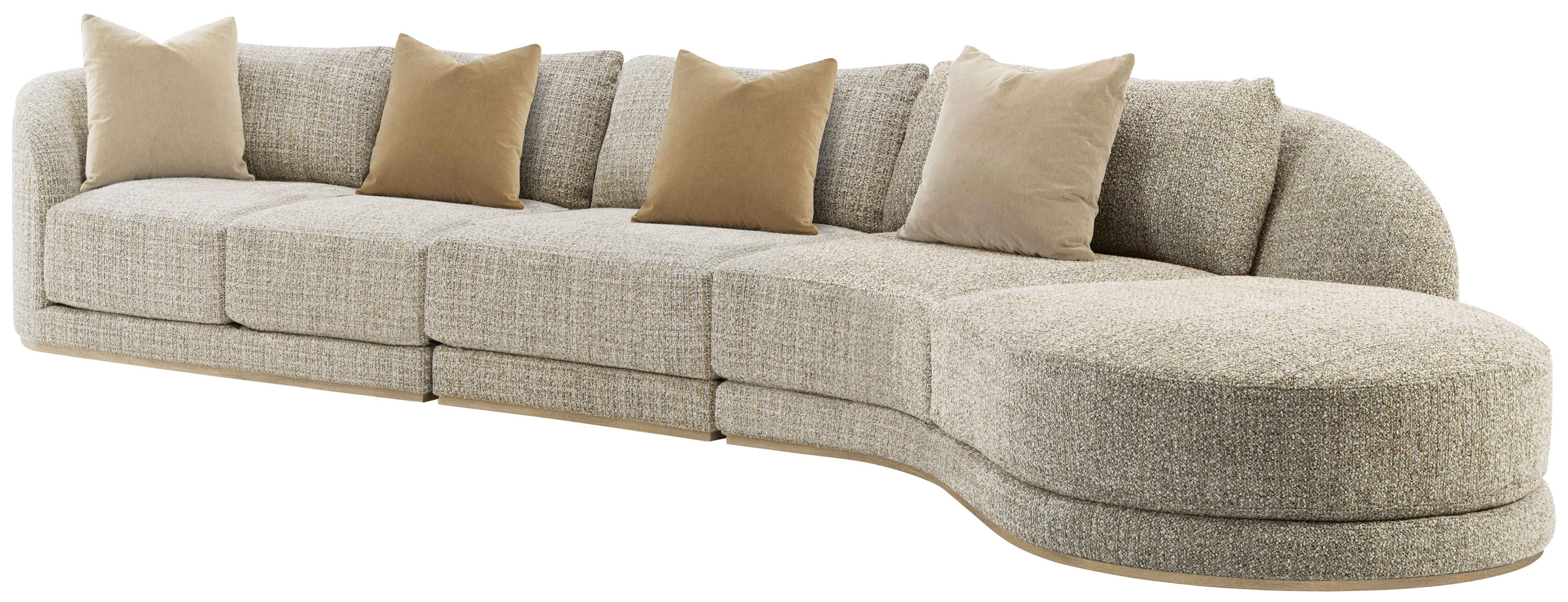 Menton Latte RAF Chaise in Solid Wood - Theodore Alexander