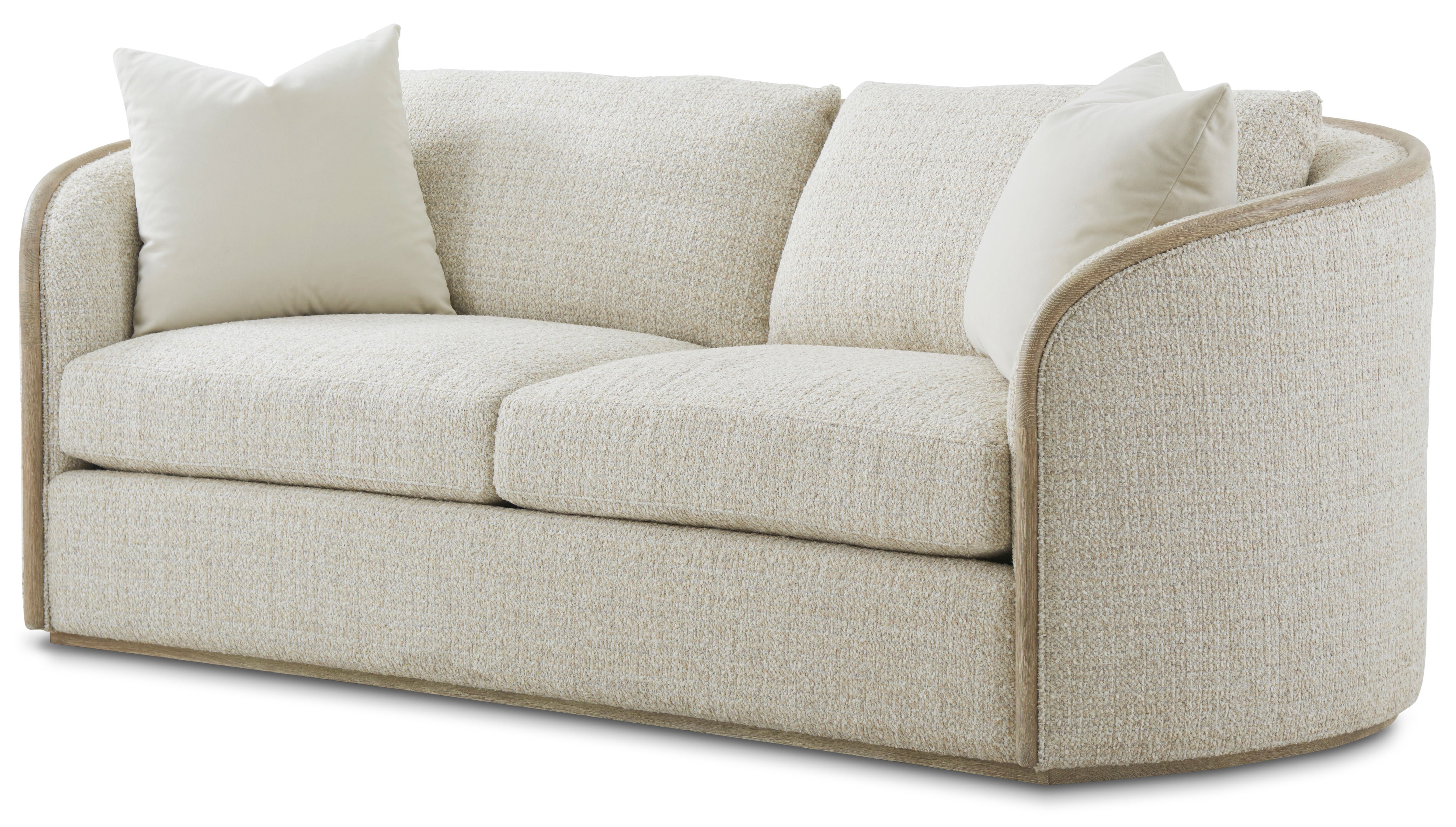 Toulon Latte Sofa in Wood, Veneer - Theodore Alexander