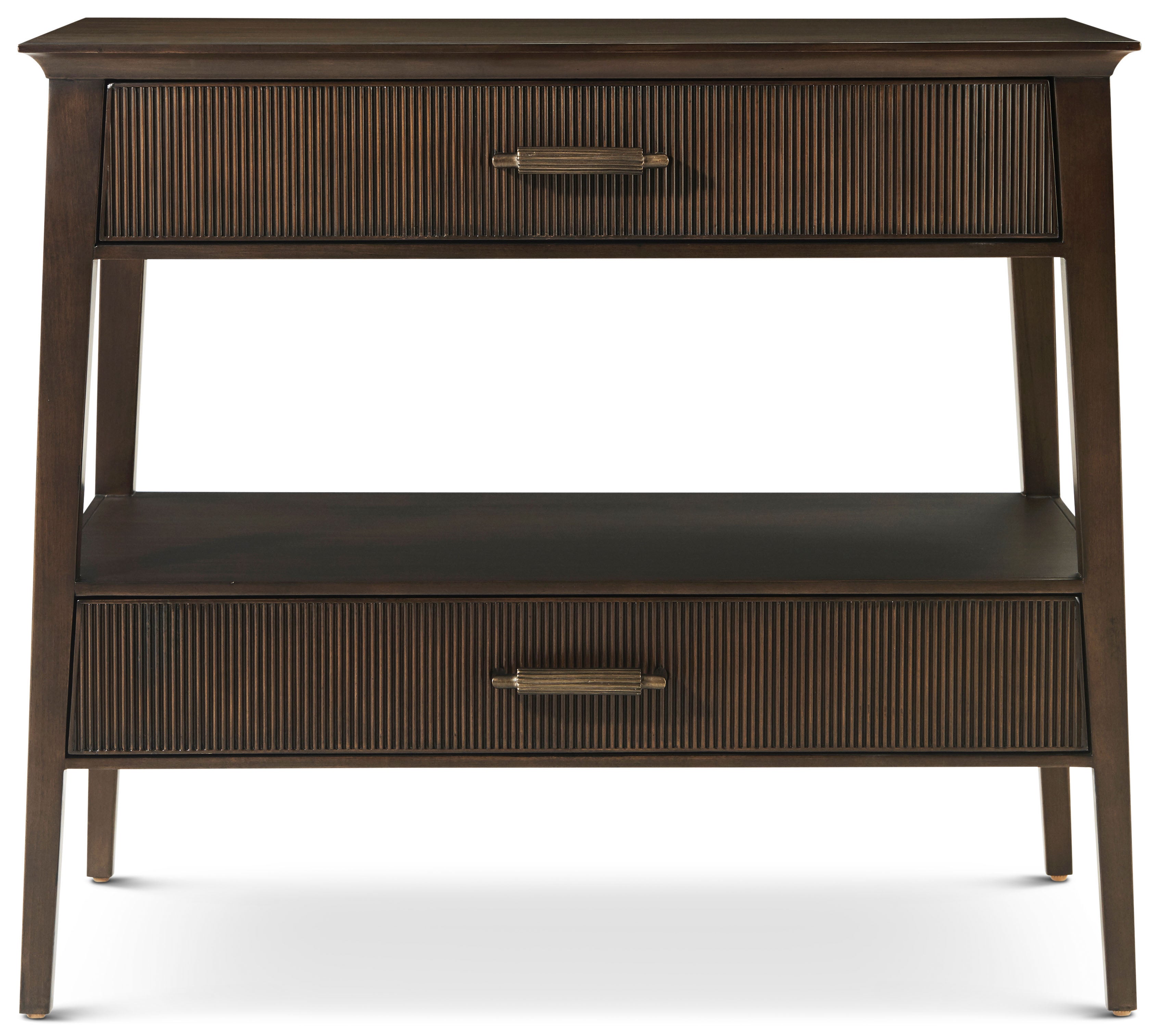 Lido Nightstand III in VCF1736.2G_Bistre_MCF238.A / Wood, Aluminium - Theodore Alexander