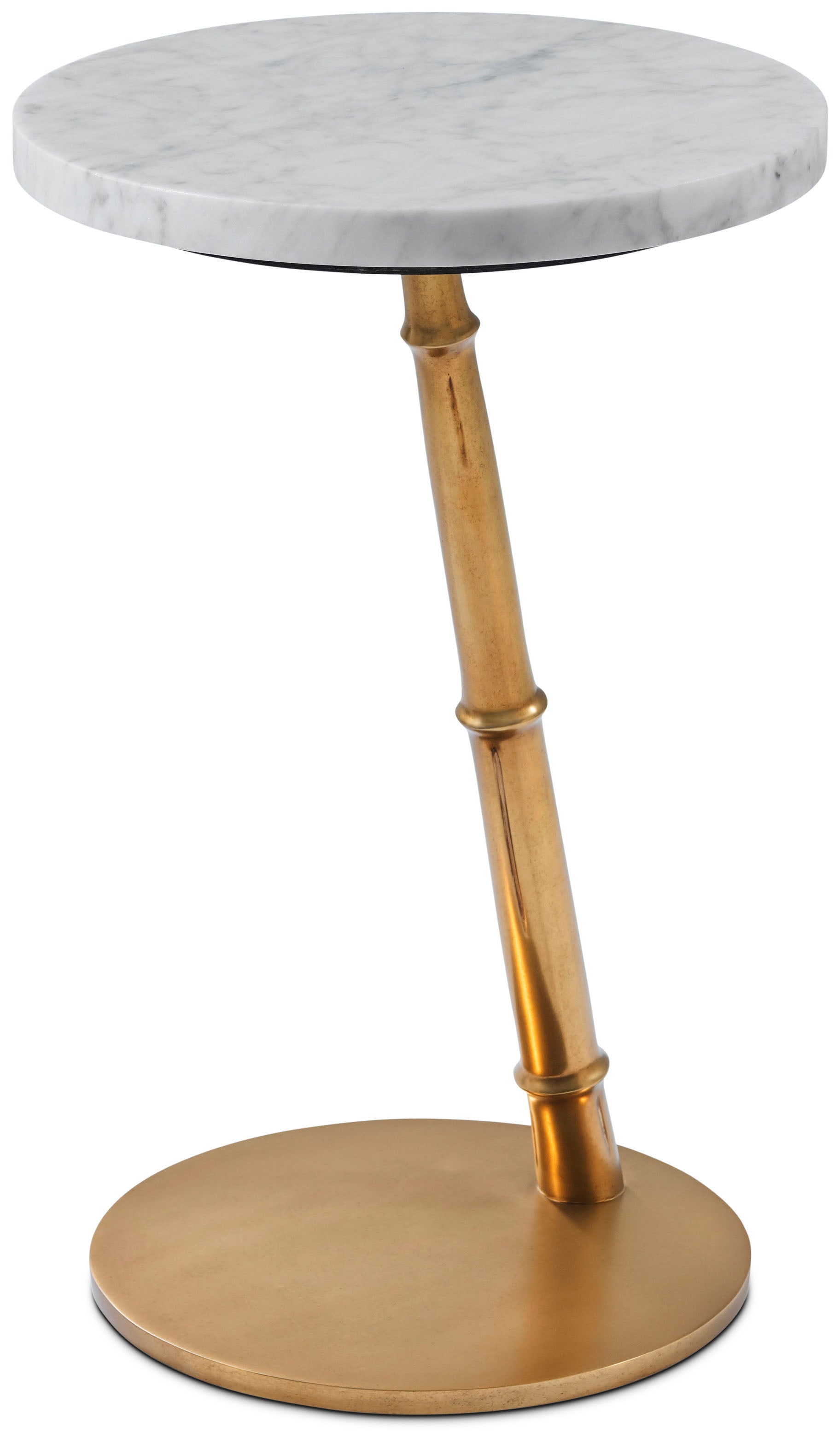 Kesden Accent Table in MCF538.B_satin_brass / Brass, Marble - Theodore Alexander