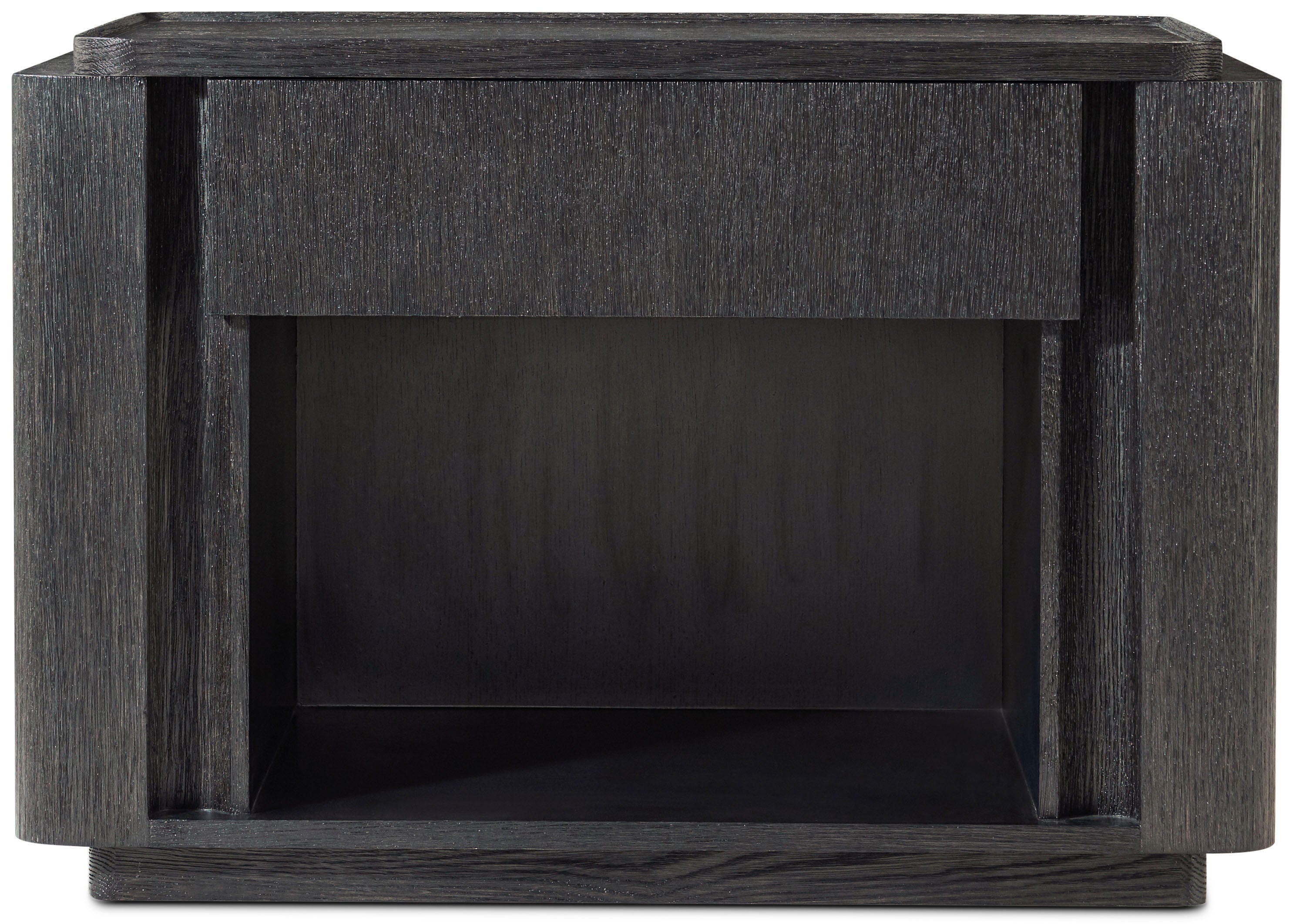 Repose Open Nightstand in PCF1186.1L2HA3F_Charcoal_Oak / Veneer - Theodore Alexander
