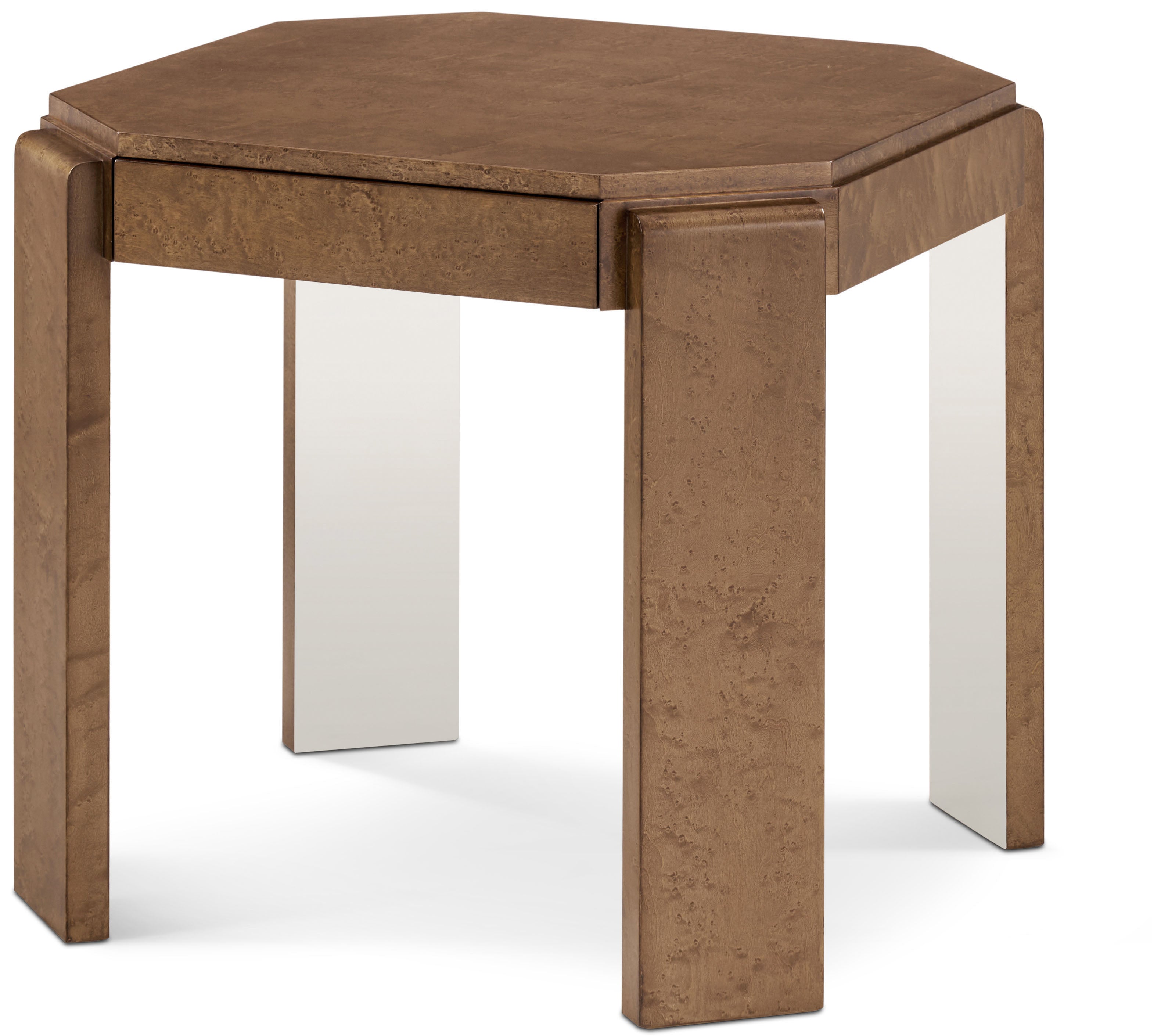 Origins Square Side Table in VCF1854_Landmark_MCF577.A_Starlight / Maple Veneer, Aluminium - Theodore Alexander
