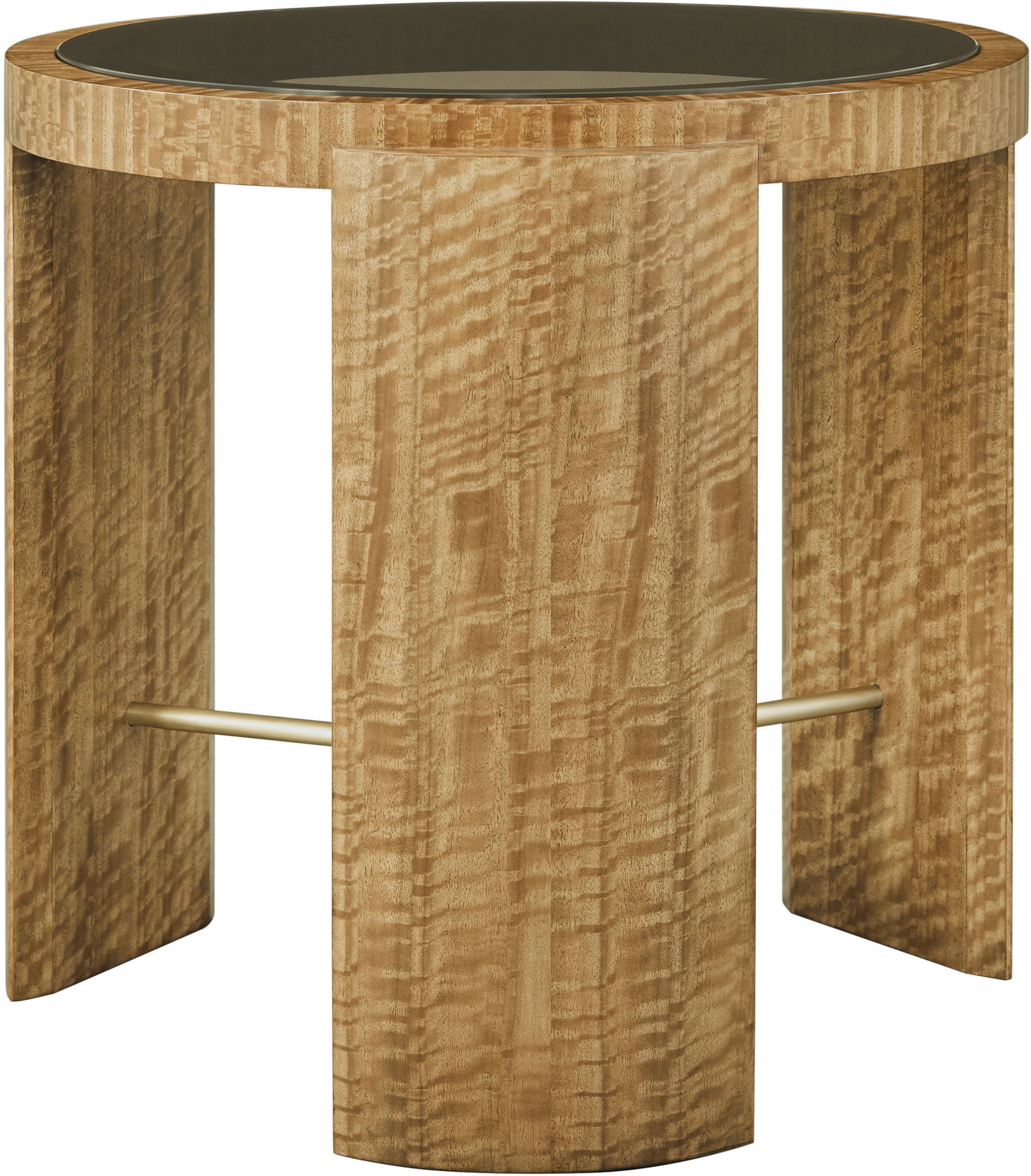 Jenson Side Table in Wood, Brass, Veneer - Theodore Alexander