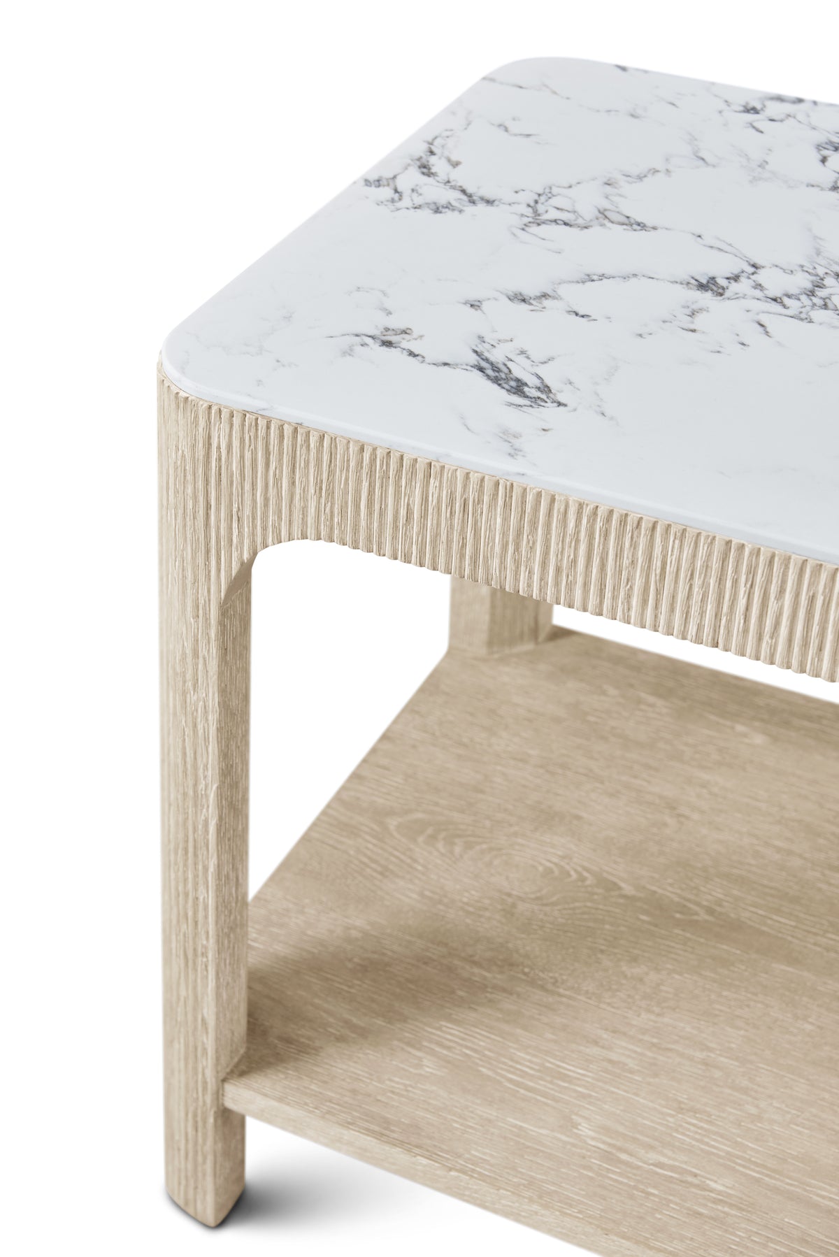 Horizon Rectangular Quartz Side Table