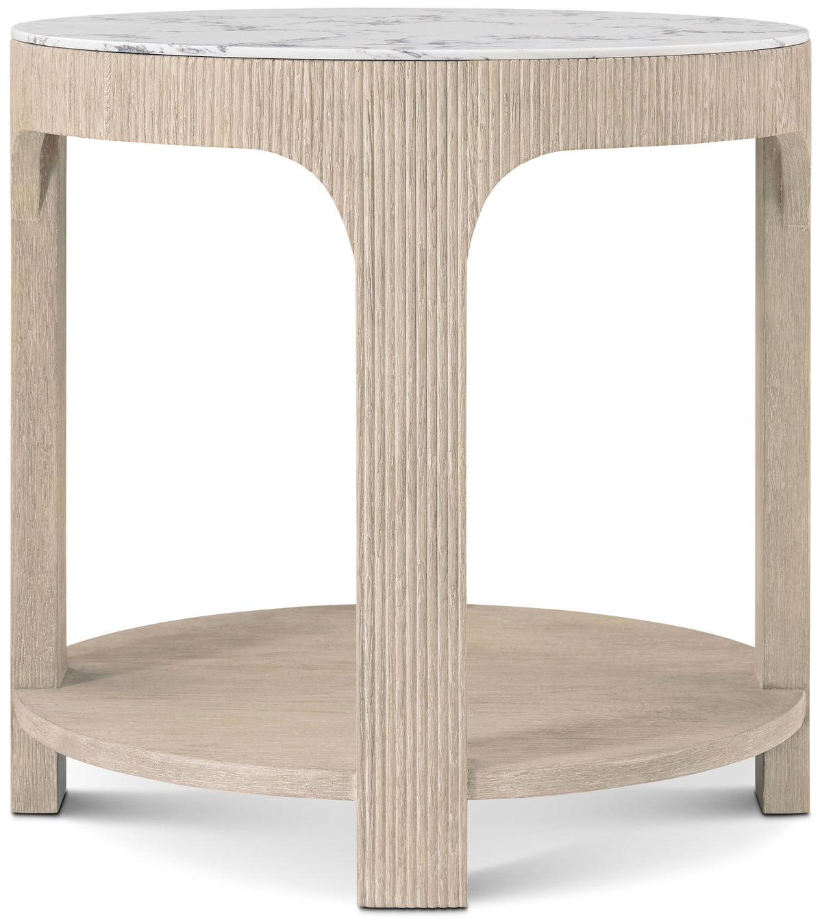Horizon Round Quartz Side Table | Theodore Alexander | Sutter & Vale
