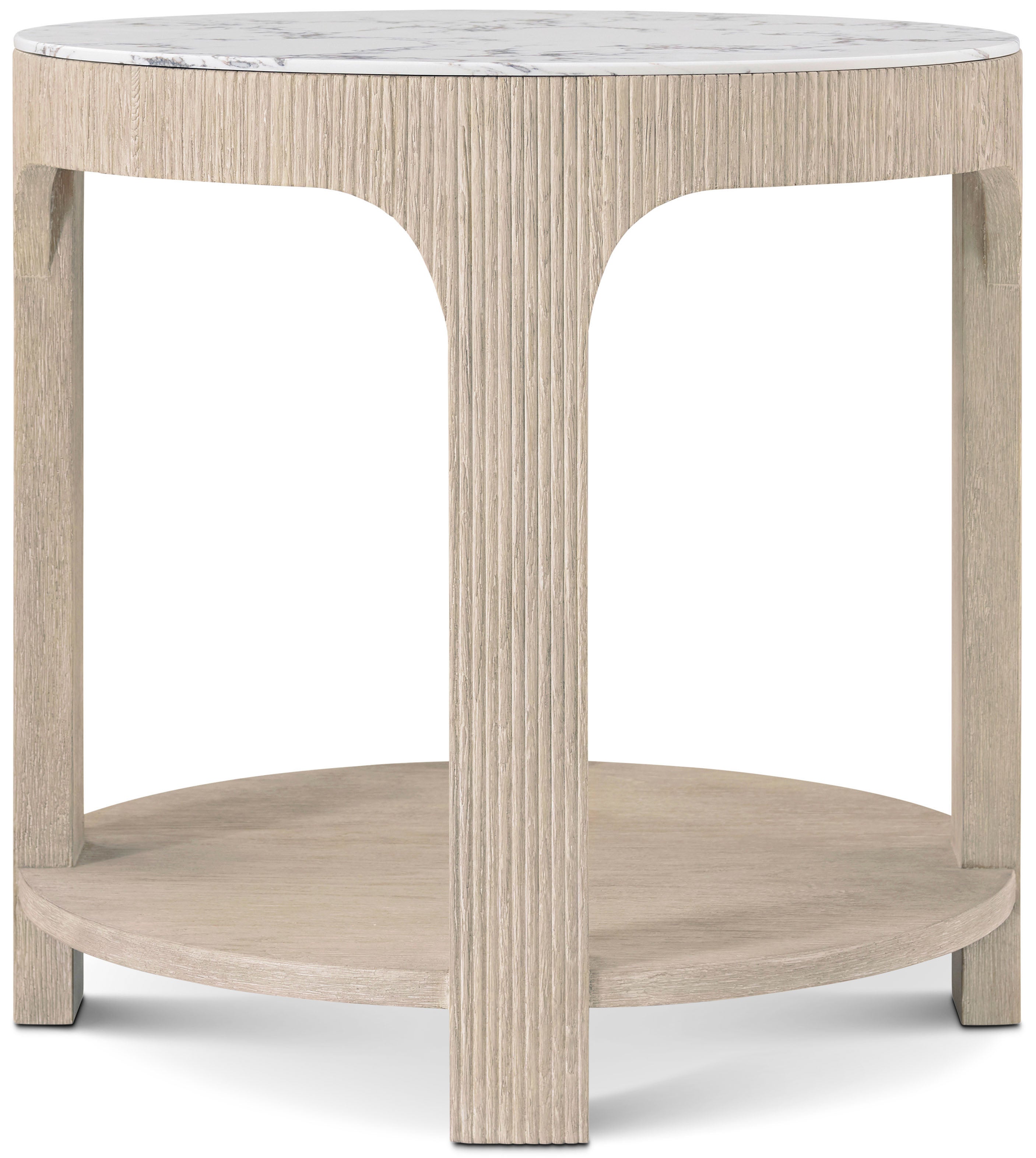 Horizon Round Quartz Side Table – Side Tables by Theodore Alexander | Sutter & Vale