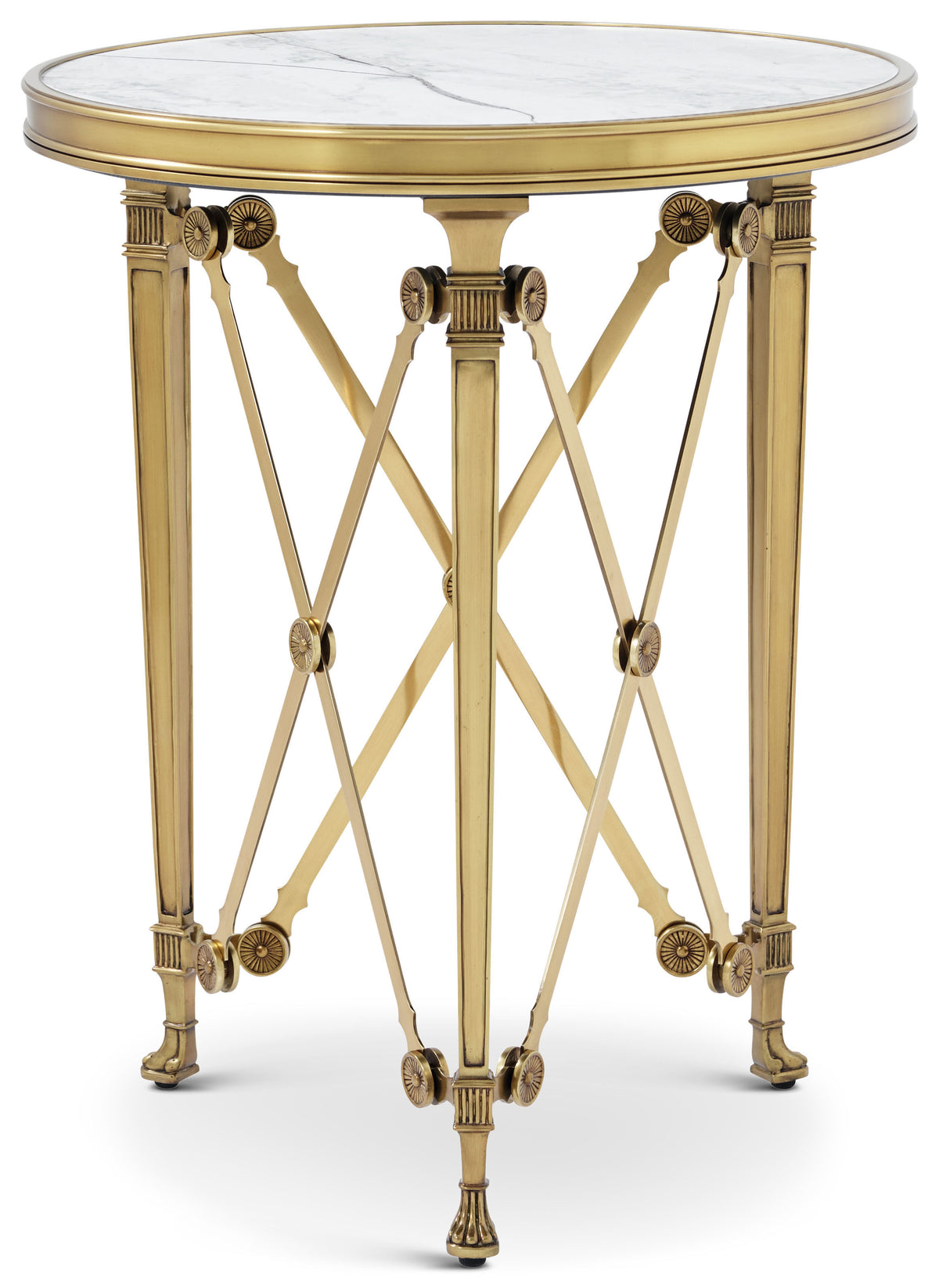 Spencer London Small Round Brass Side Table | Theodore Alexander | Sutter & Vale